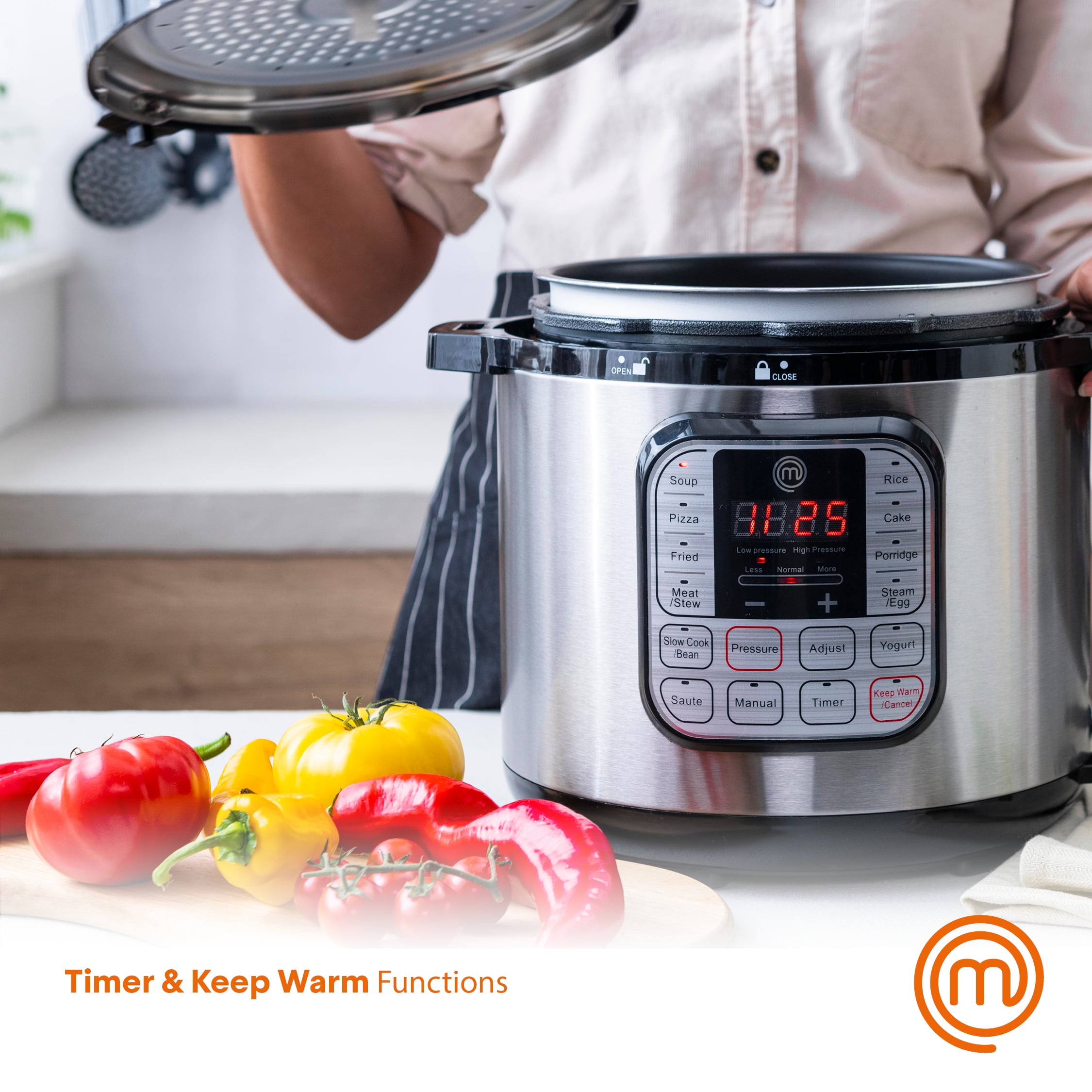 MasterChef Electric 10-in-1 Multi Cooker (Inc. Pressure, Rice and Slow Cooker) - Image 2
