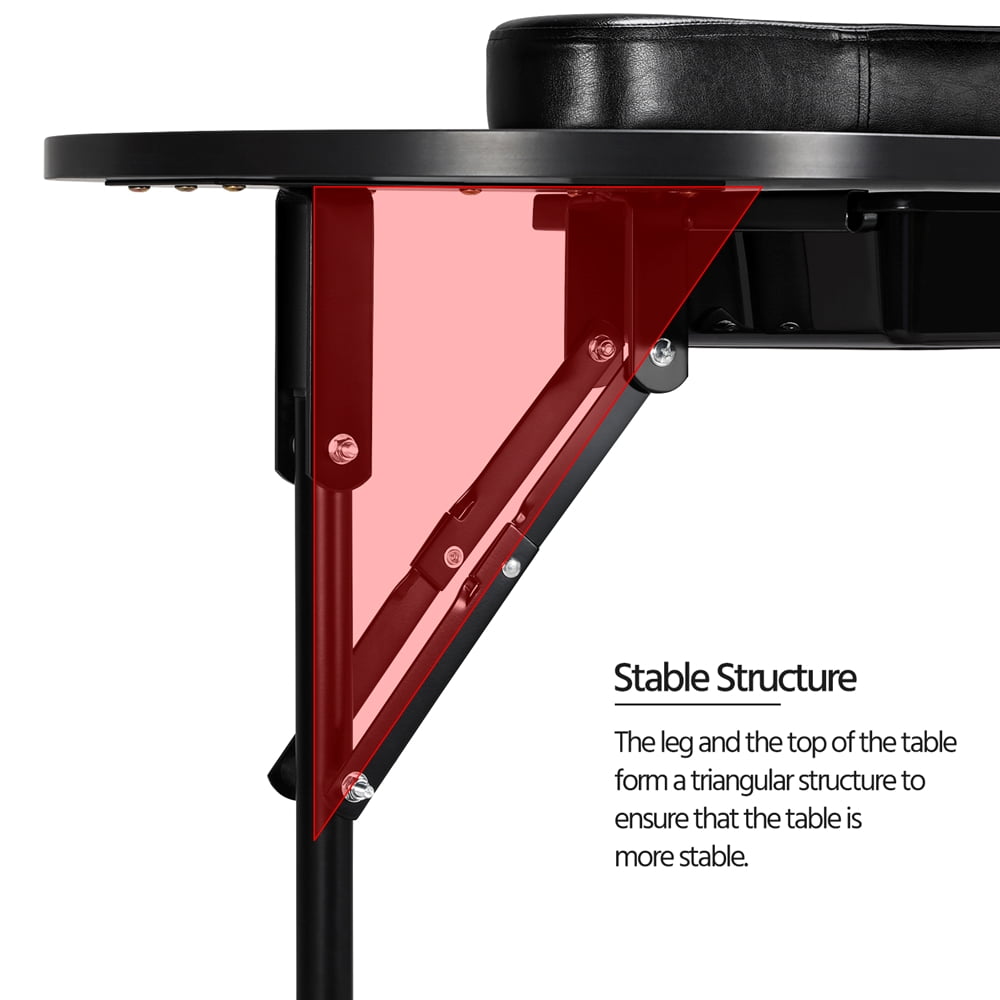 Alden Design Nail Beautician Desk Workstation Folding Manicure Table Black - Image 6
