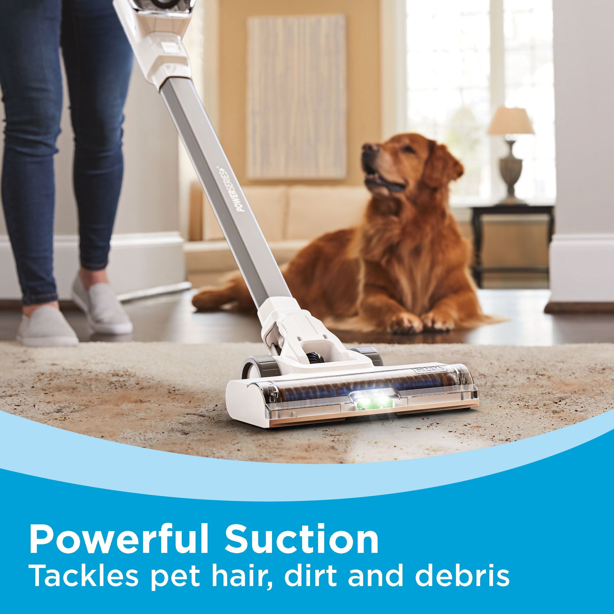 BLACK+DECKER POWERSERIES+ 16V MAX Cordless Stick Vacuum with LED Floor Lights, Lightweight, Multi-Surface, White, BHFEA420J - Image 33