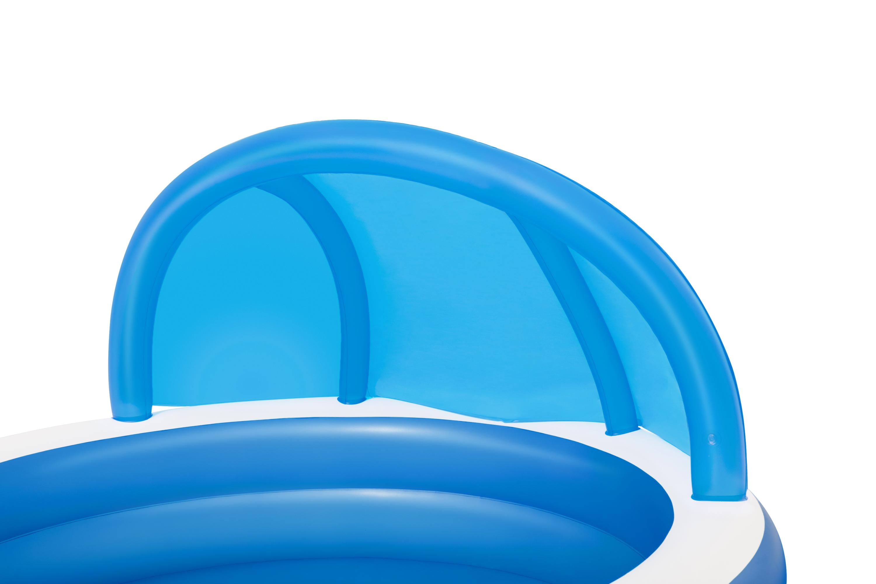 H2OGO! 7'11" x 55" Summer Days Inflatable Round Kiddie Pool with UV Careful Sunshade - Image 6