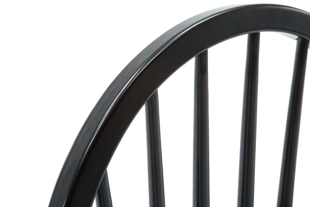 Boraam Windsor Wood Dining Room Side Chairs - Set of 2 - Black and Cherry Finish - Image 8