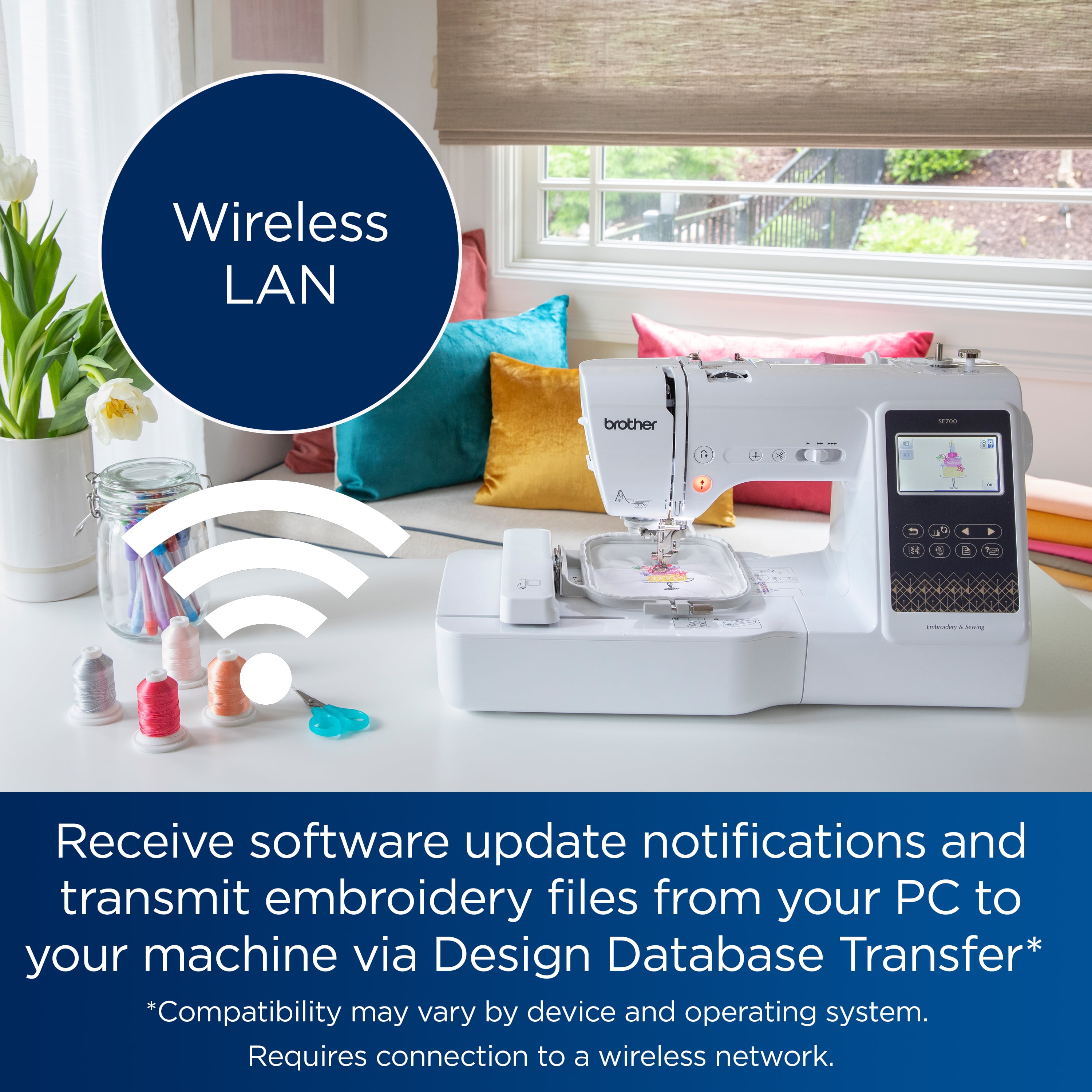 Brother SE700 Computerized Sewing & Embroidery Machine with Built-in Designs & Wireless Connectivity - Image 5