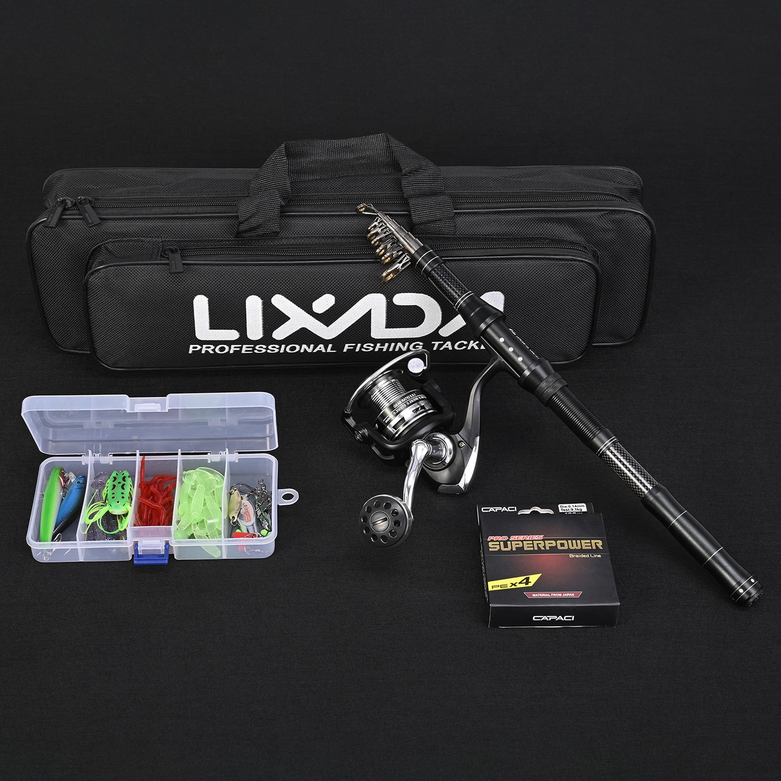 Lixada Fishing Rod Combos with Telescopic Fishing Pole Spinning Reels Fishing Carrier Bag for Travel Saltwater Freshwater Fishing - Image 3