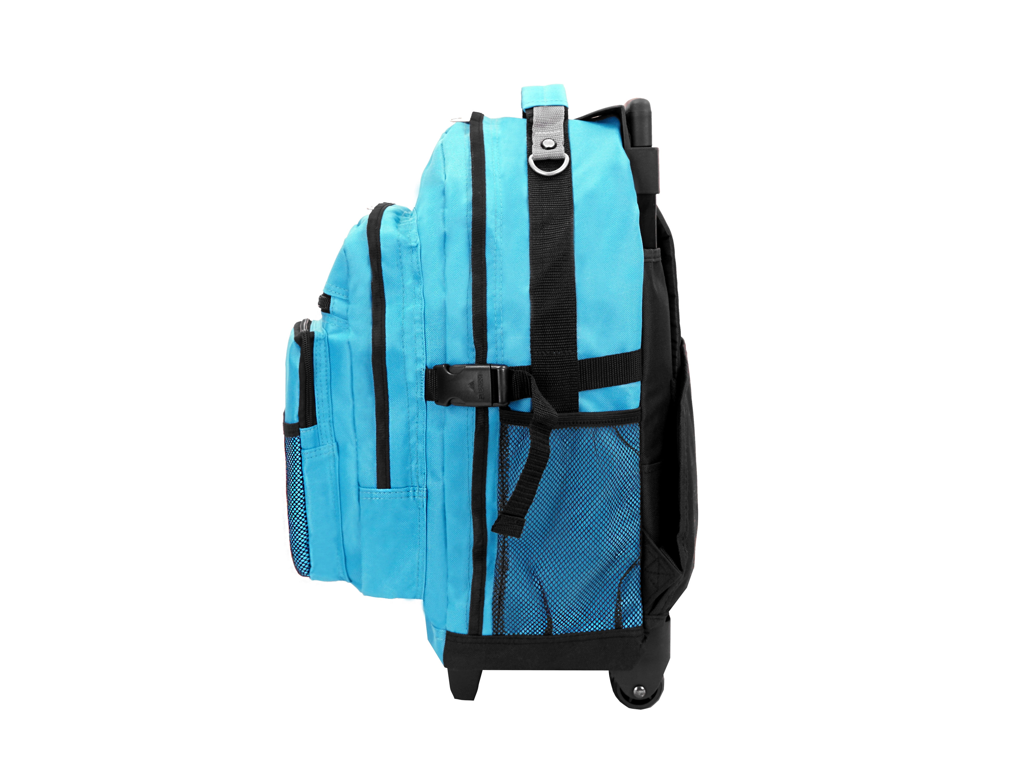 Everest 21" Deluxe Wheeled Backpack, Turquoise All Ages, Unisex 5045WH-TURQ, Carrier and Shoulder Book Bag for School, Work, Sports, and Travel - Image 2