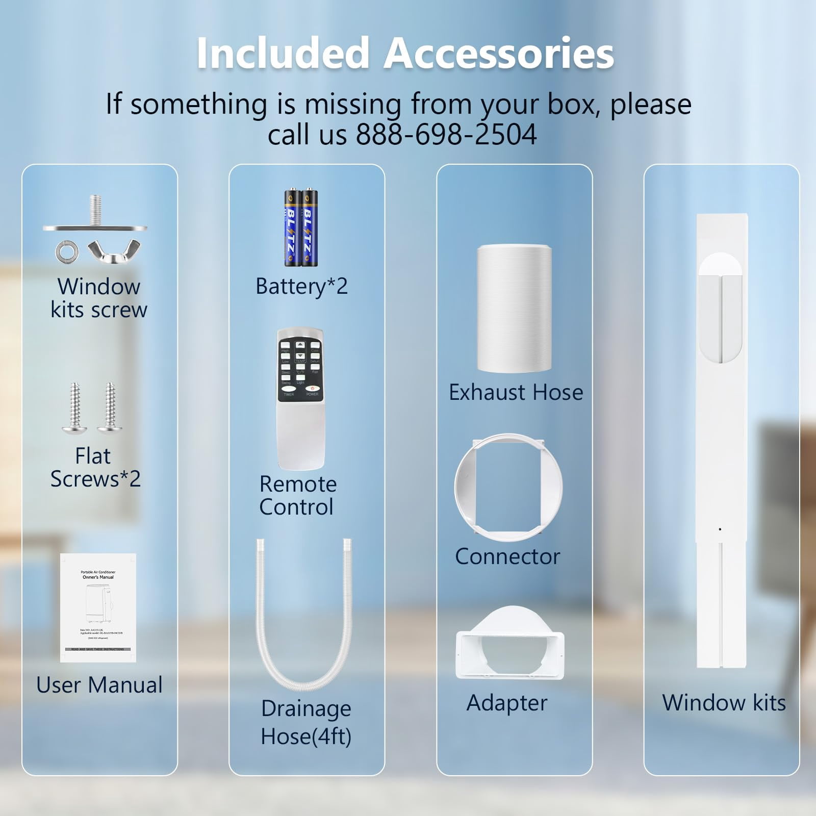 KISSAIR 10,000 BTU Portable Air Conditioner - Ultra Quiet 3-in-1 AC Unit with Dehumidifier & Fan, Cools Rooms Up to 450 Sq.Ft Fast, Includes Remote Control & 24H Timer, Easy Install(White ) - Image 3