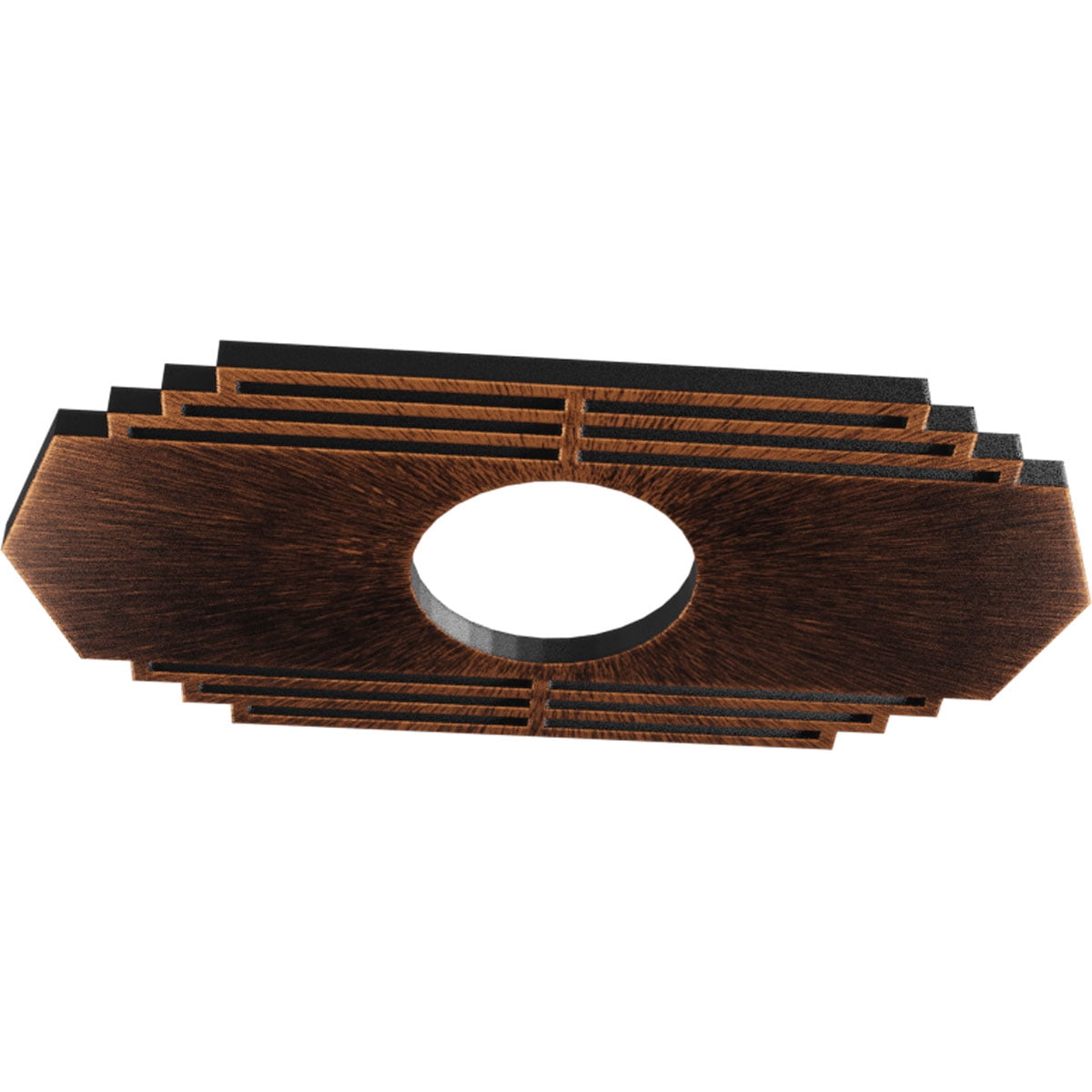 22"W x 11"H x 5 3/4"ID x 3/4"P Chrysler Architectural Grade PVC Pierced Ceiling Medallion, Antiqued Copper - Image 5