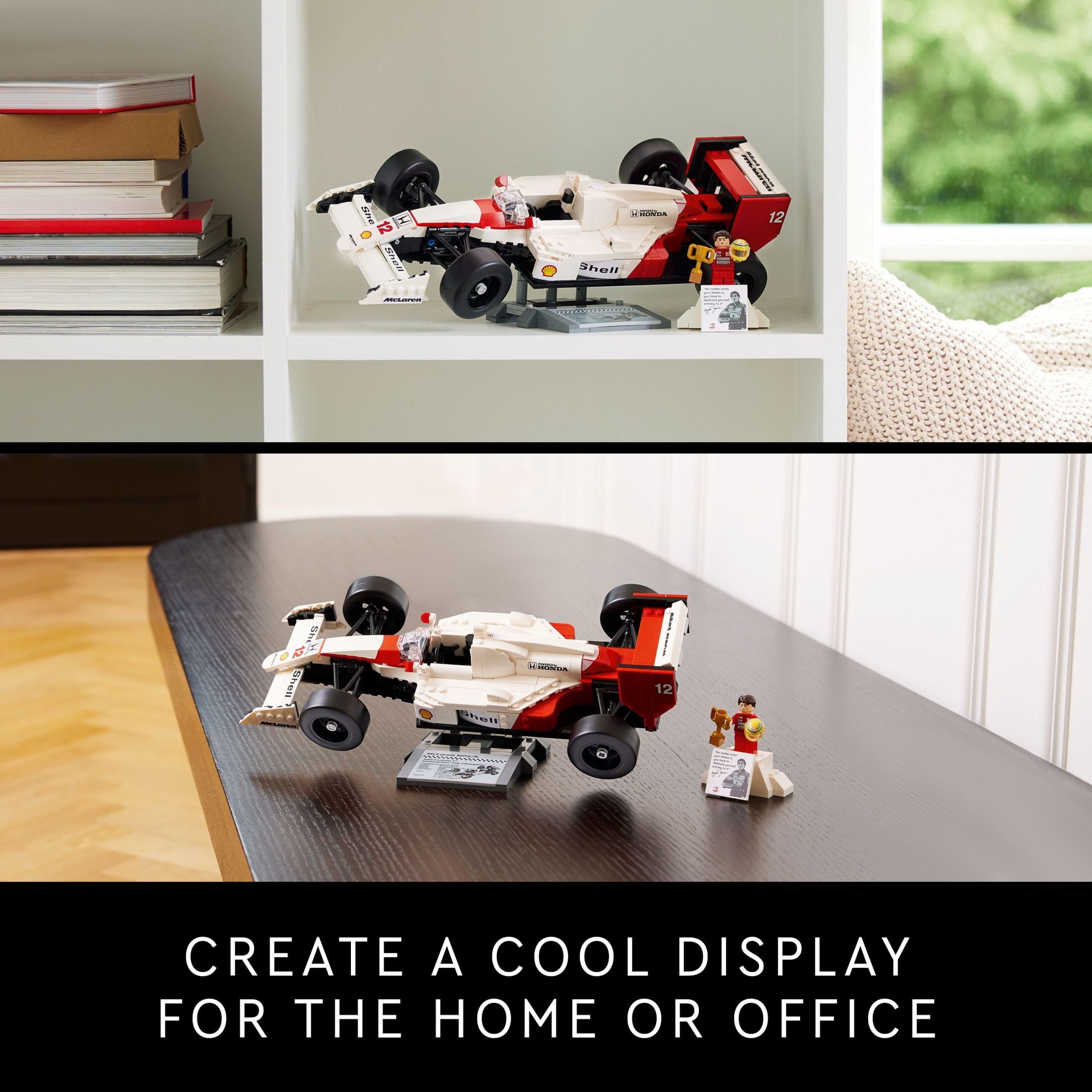 LEGO Icons McLaren MP4/4 & Ayrton Senna Minifigure, Holiday or Birthday Gift Idea for Home Office Decor, F1 Building Set for Adults and Fans of Cool Model Race Cars, 10330 - Image 6