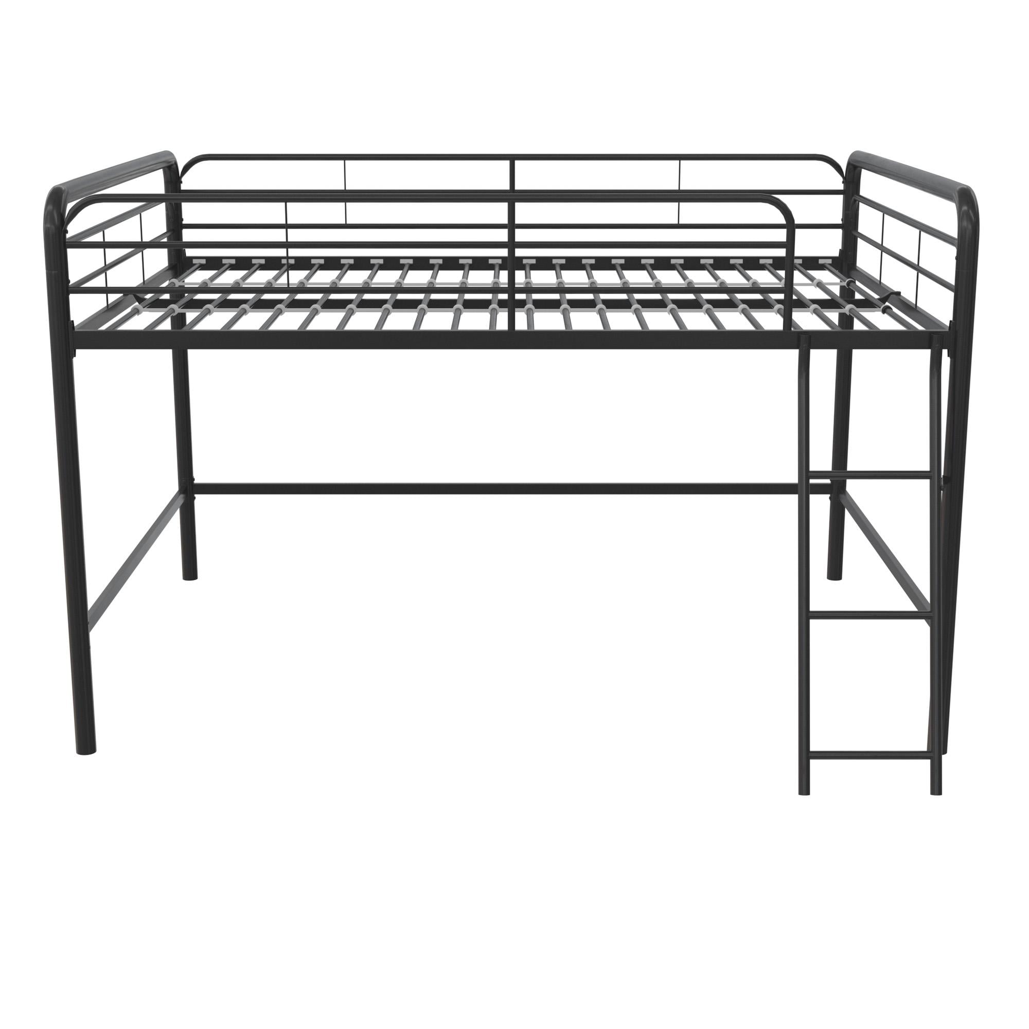 DHP Jett Junior Full Metal Loft Bed, Black - Image 2