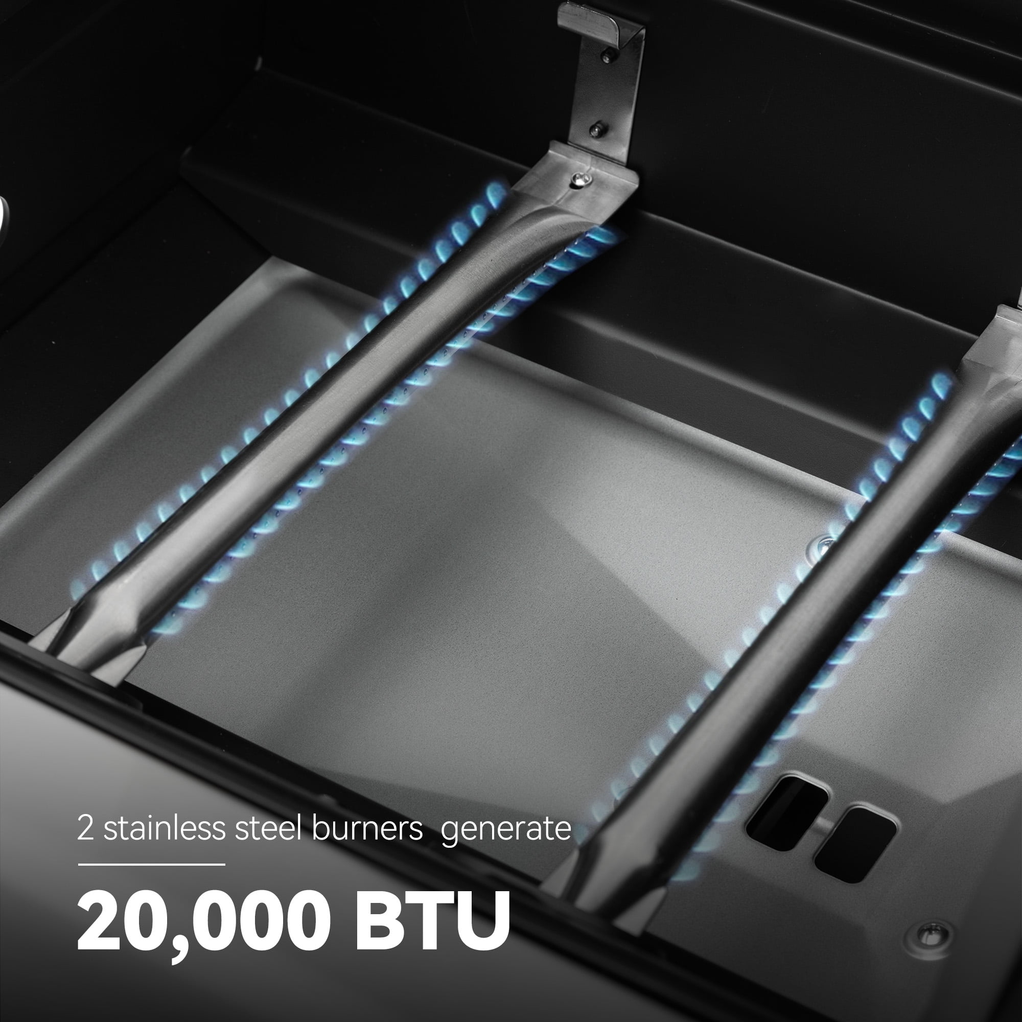 Royal Gourmet ZH3002C 3-Burner 25,500-BTU Dual Fuel Cabinet Gas and Charcoal Grill Combo with Cover - Image 5