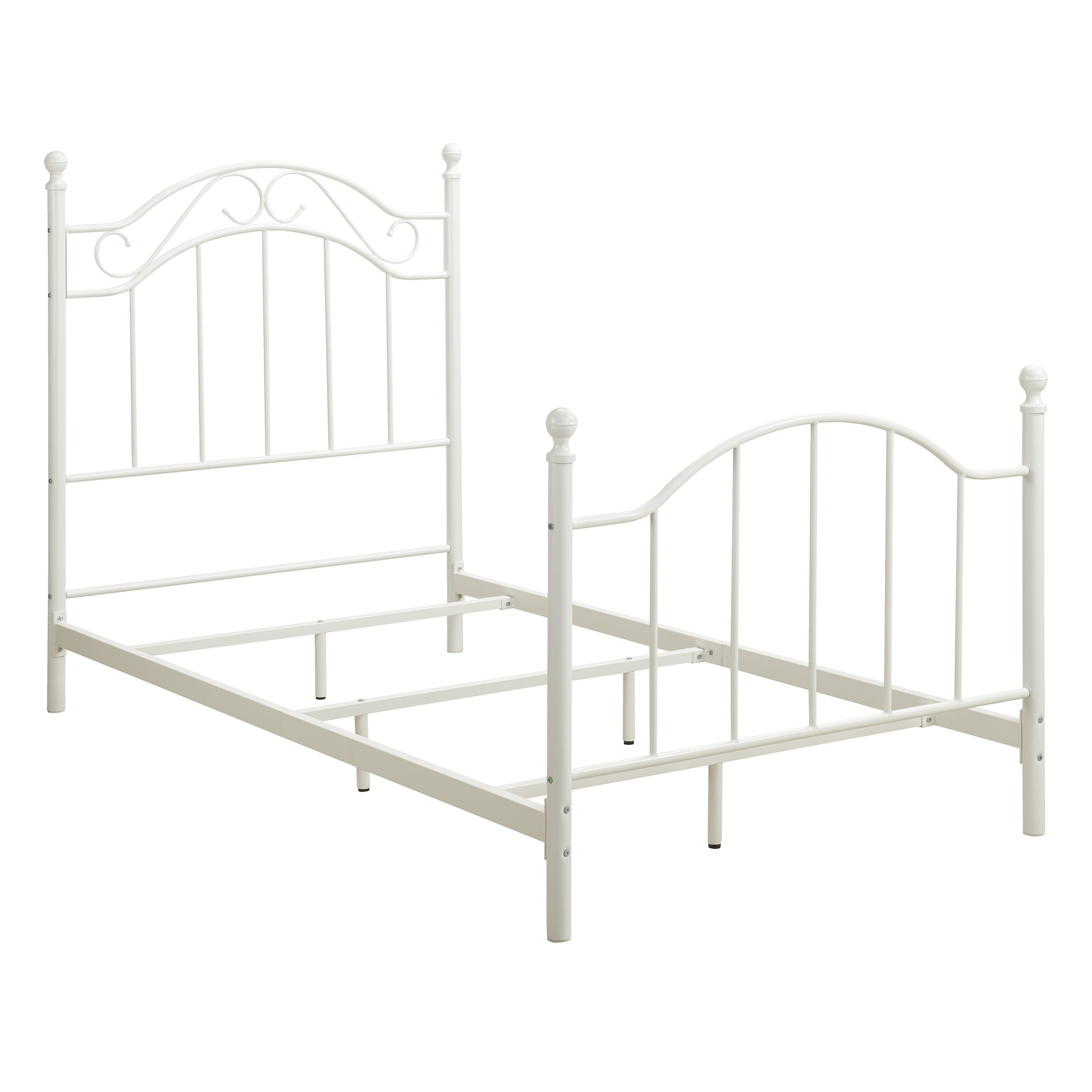 DHP Traditional Metal Bed Frame with Headboard and Footboard, Twin, White - Image 13