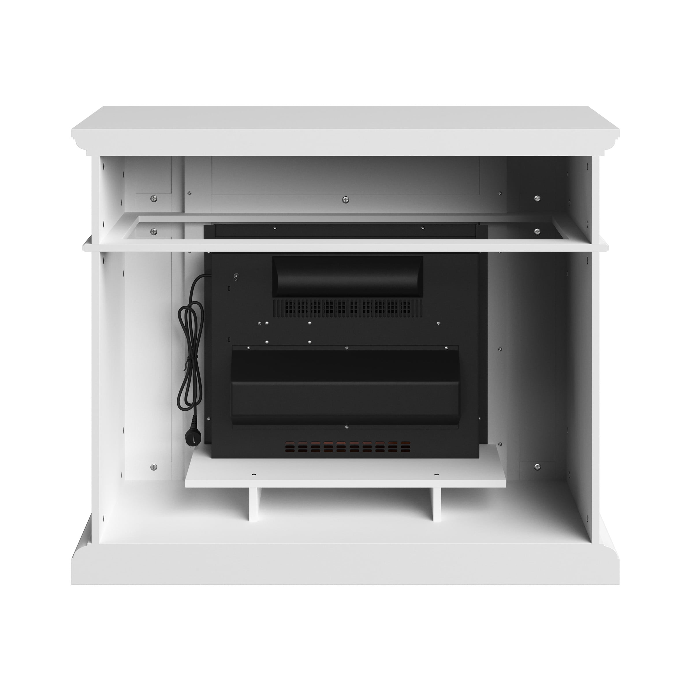 Northwest Corner TV Stand with Electric Fireplace Fits 55-Inch TVs (White) - Image 12
