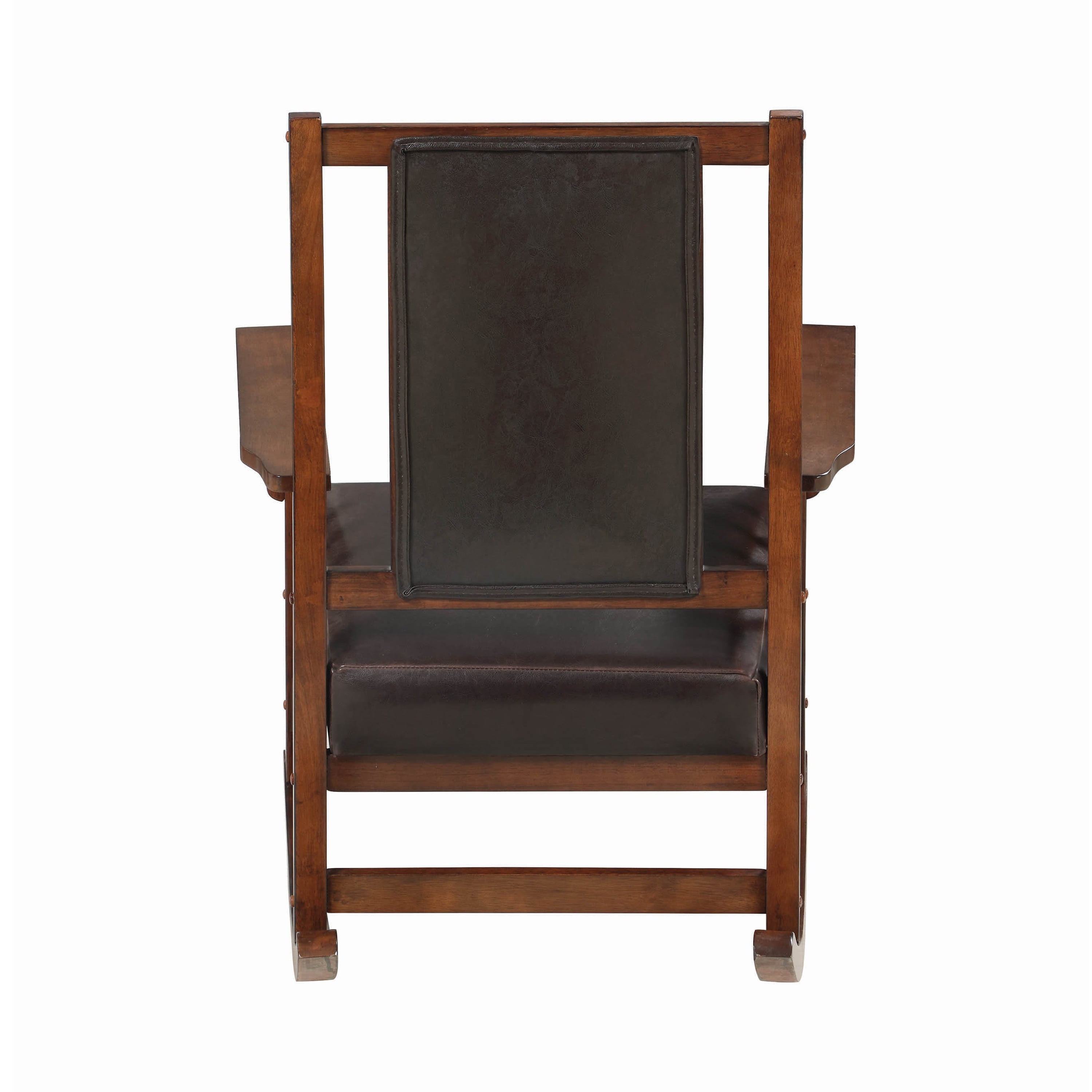 Ida Upholstered Rocking Chair Tobacco and Dark Brown - Image 7