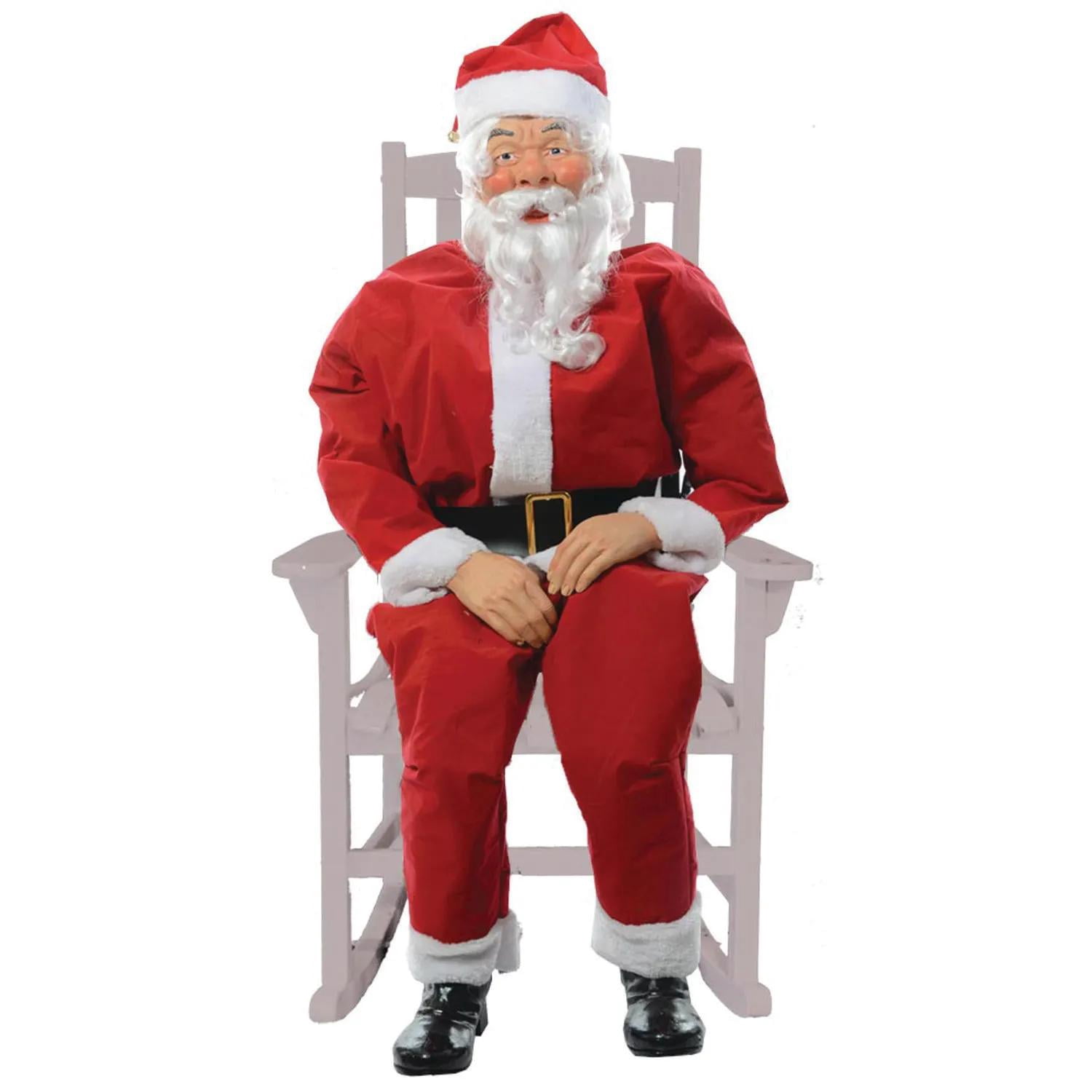 Seasonal Visions Rocking Santa Claus Animated Christmas Decoration - 54 in - Image 3
