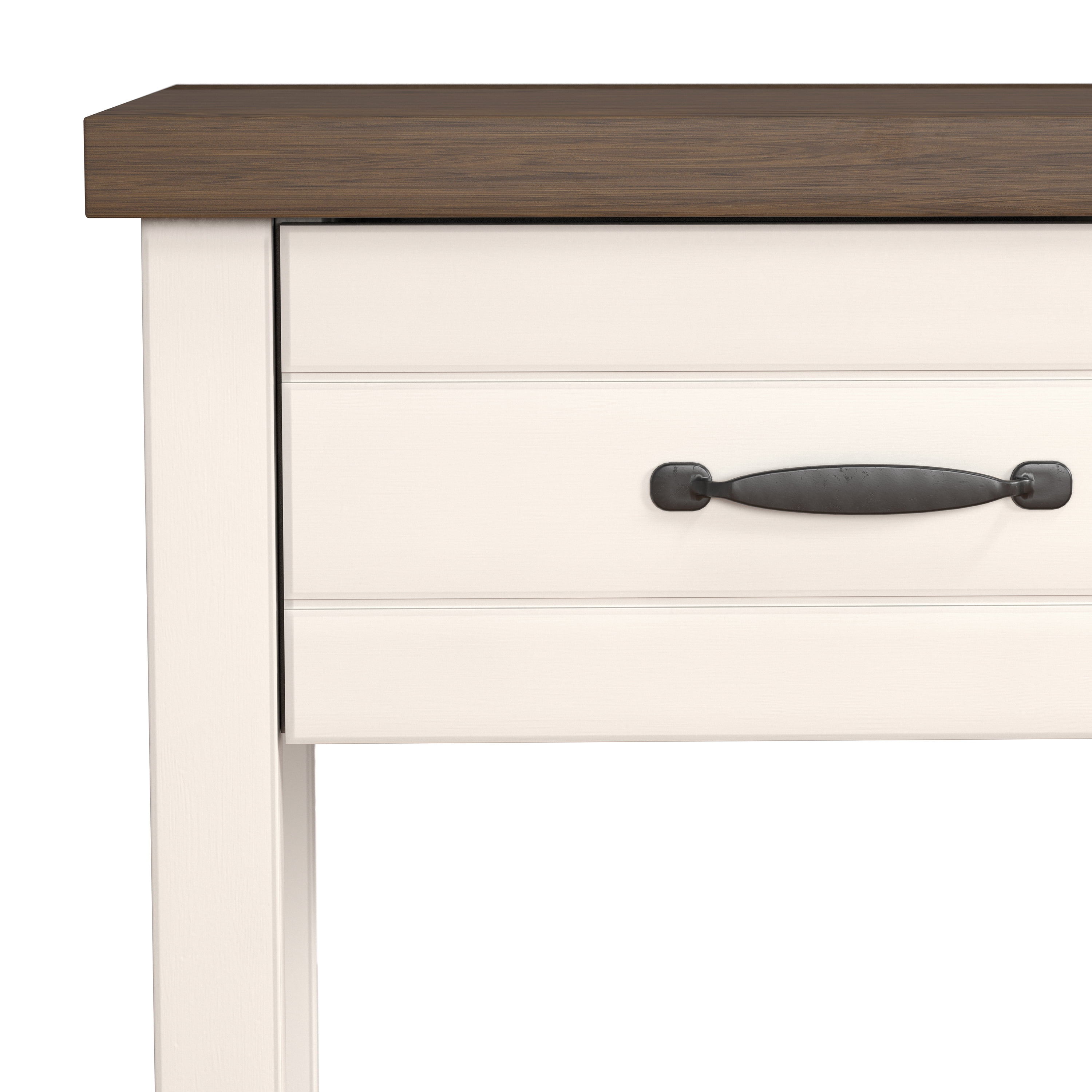 Hillsdale Lancaster Farmhouse Oak Top 1 Drawer Nightstand, Set of 2, Ivory - Image 12