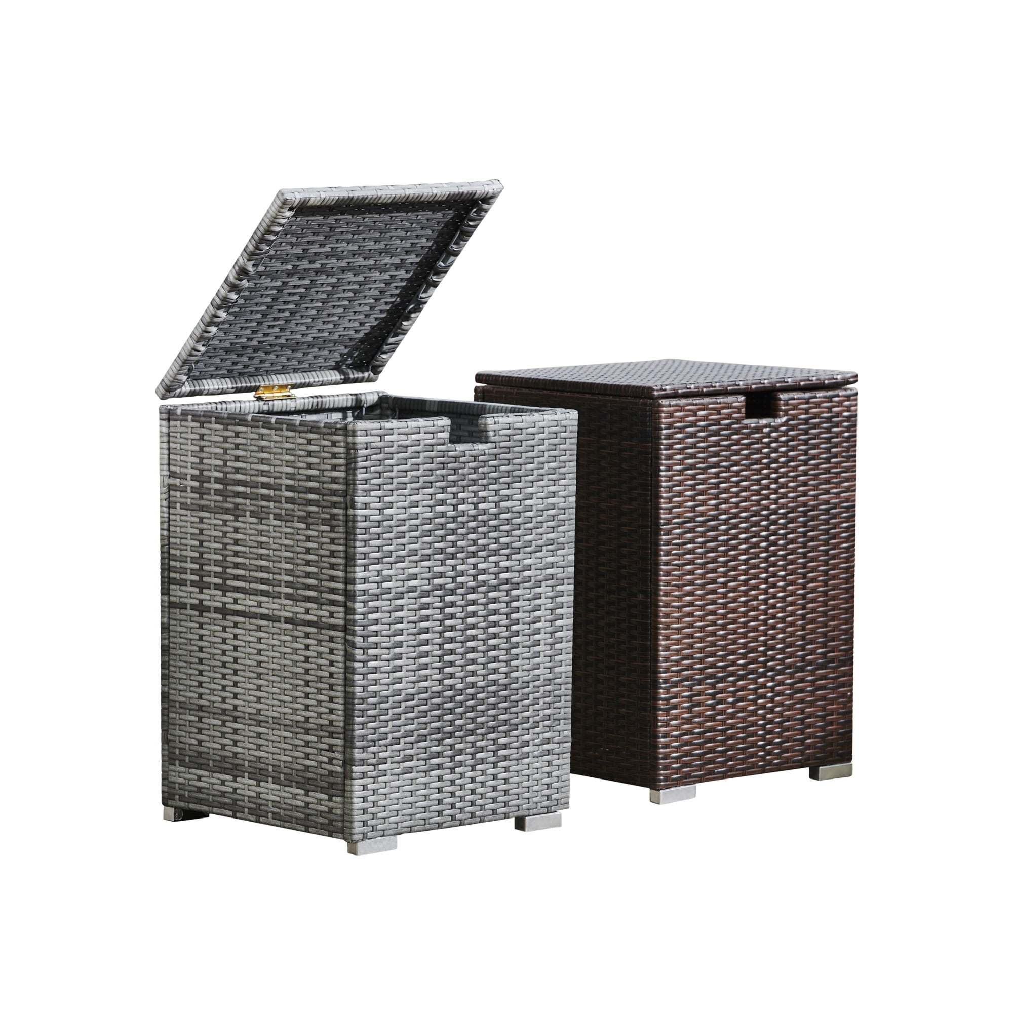 Teamson Home Outdoor Propane Tank Cover Table, Gray - Image 6