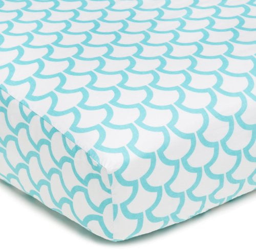 American Baby Company 100% Cotton Percale 4 Piece Toddler Bedding Set, Aqua Waves, for Boys & Girls - Image 3