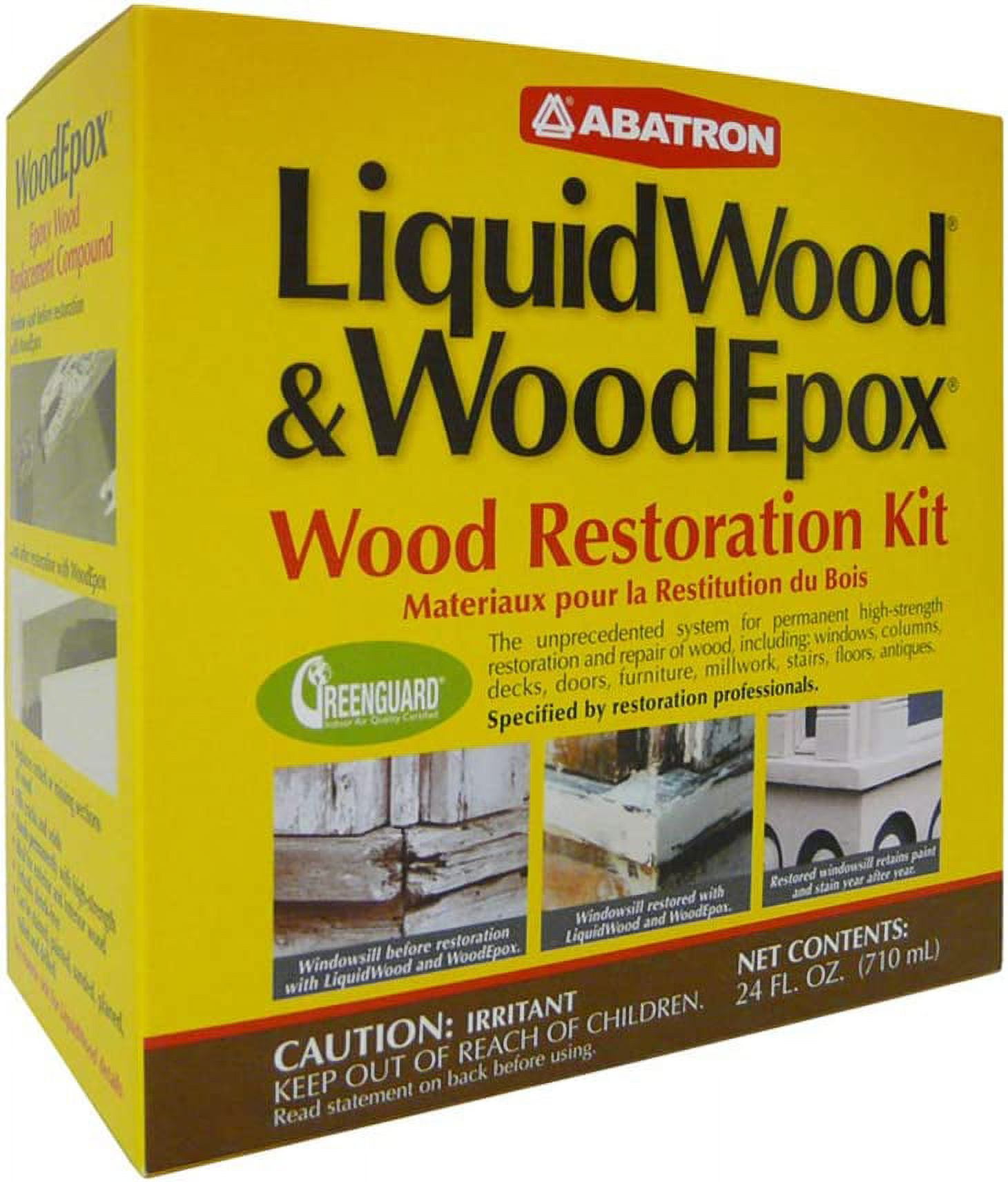 Abatron 24 Oz LiquidWood WoodEpox Epoxy Resin Glue Compound Wood Restoration Kit - Image 4