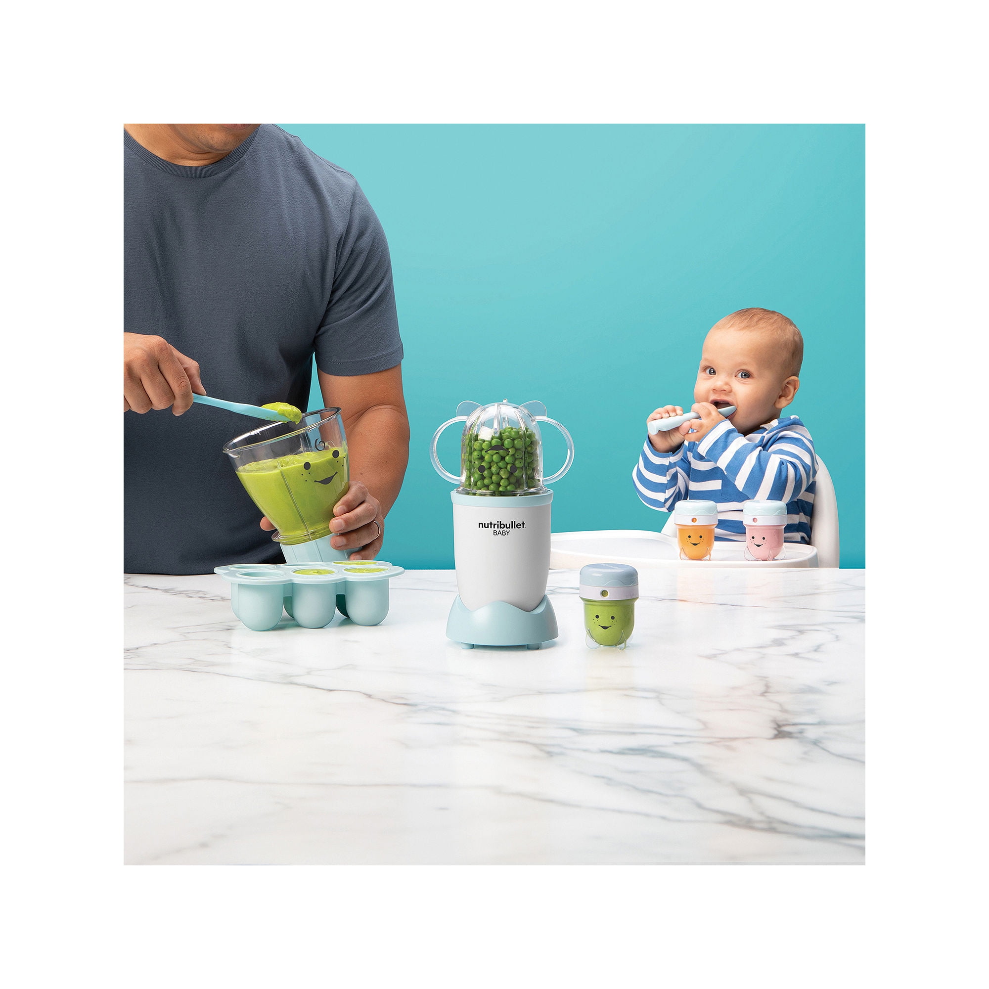 NutriBullet Baby Food Blender, 32-oz, Blue, NBY-50100 - Image 5