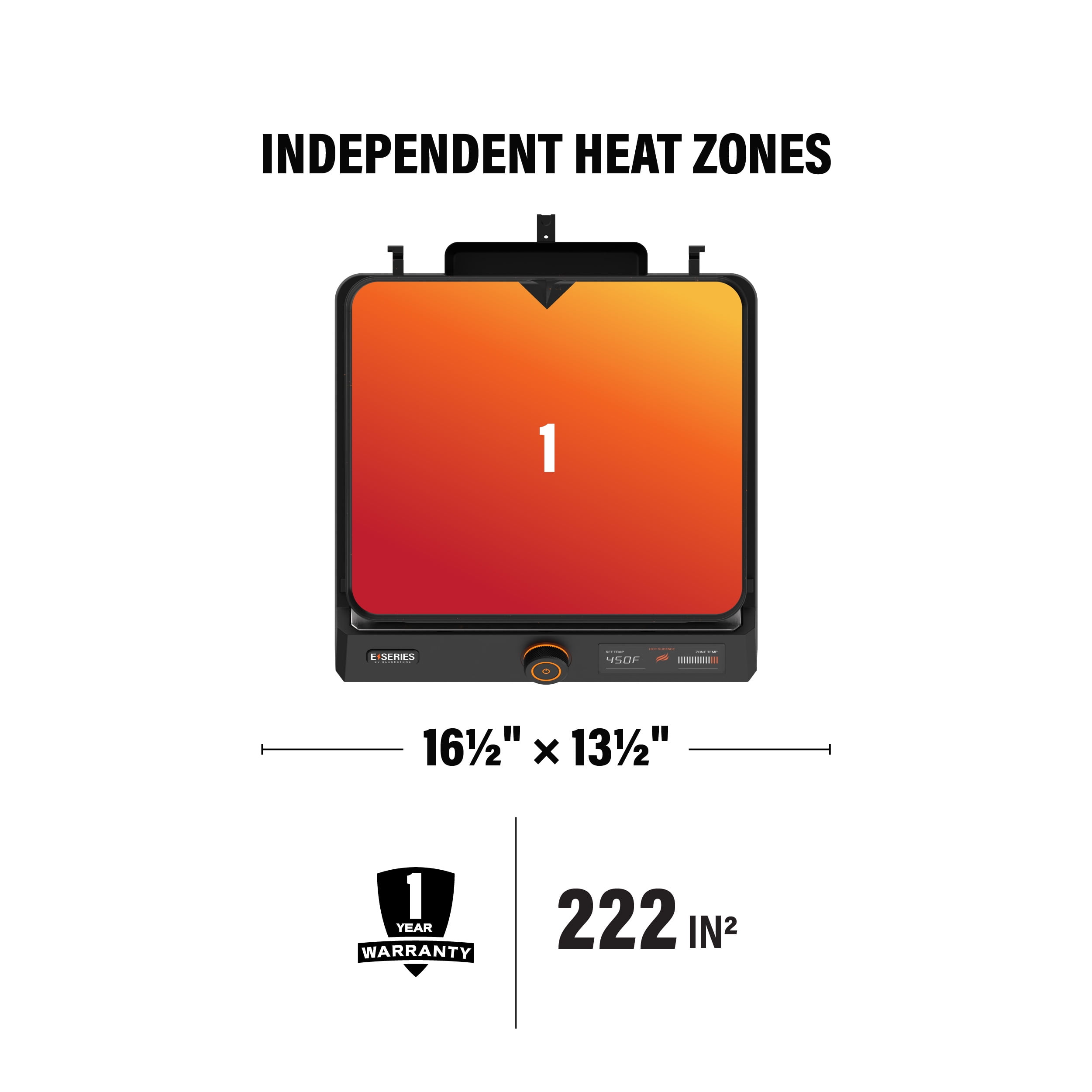 Blackstone E-Series 17" Electric Tabletop Griddle with Hood, Black - Image 9