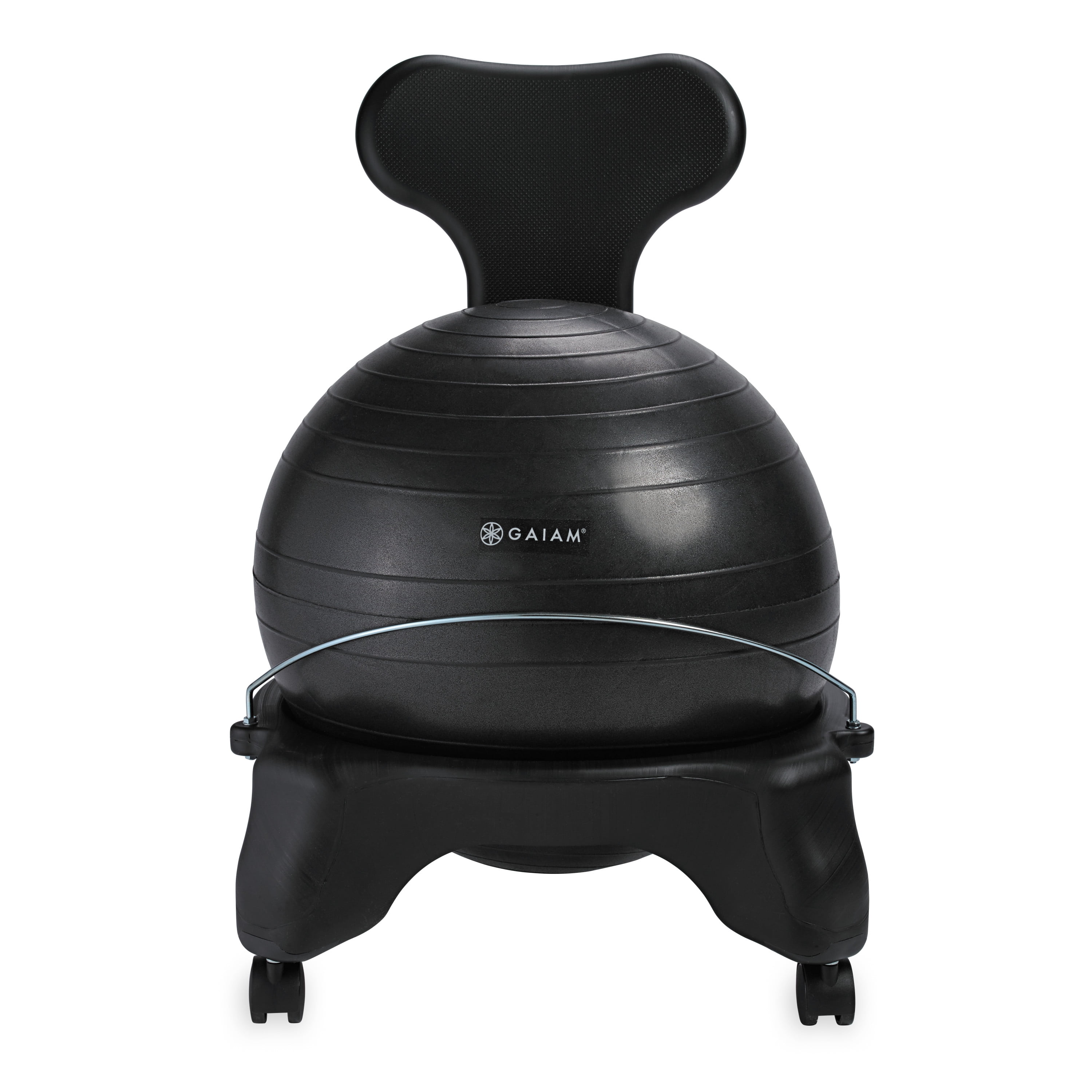 Gaiam Classic Balance Ball Office Desk Chair, Black - Image 4