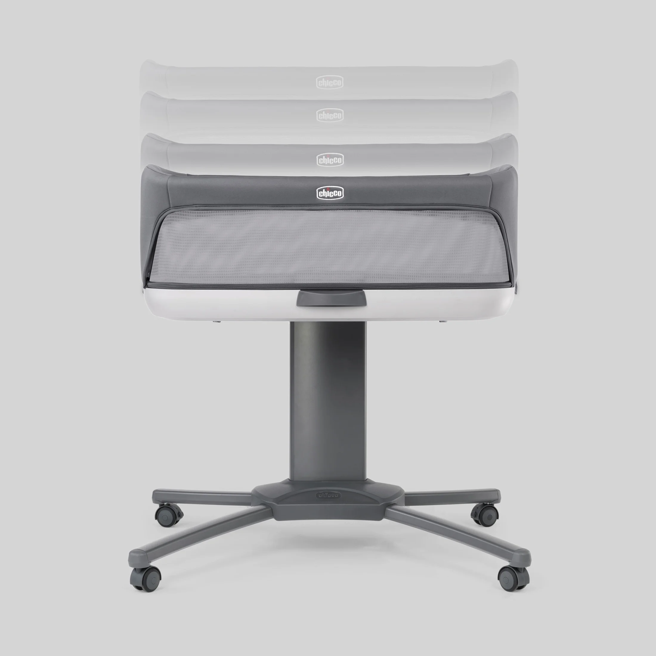 Chicco Close to You SE Portable Bedside Bassinet, Height Adjustable, Mesh Sides - Charcoal (Grey), New - Image 9