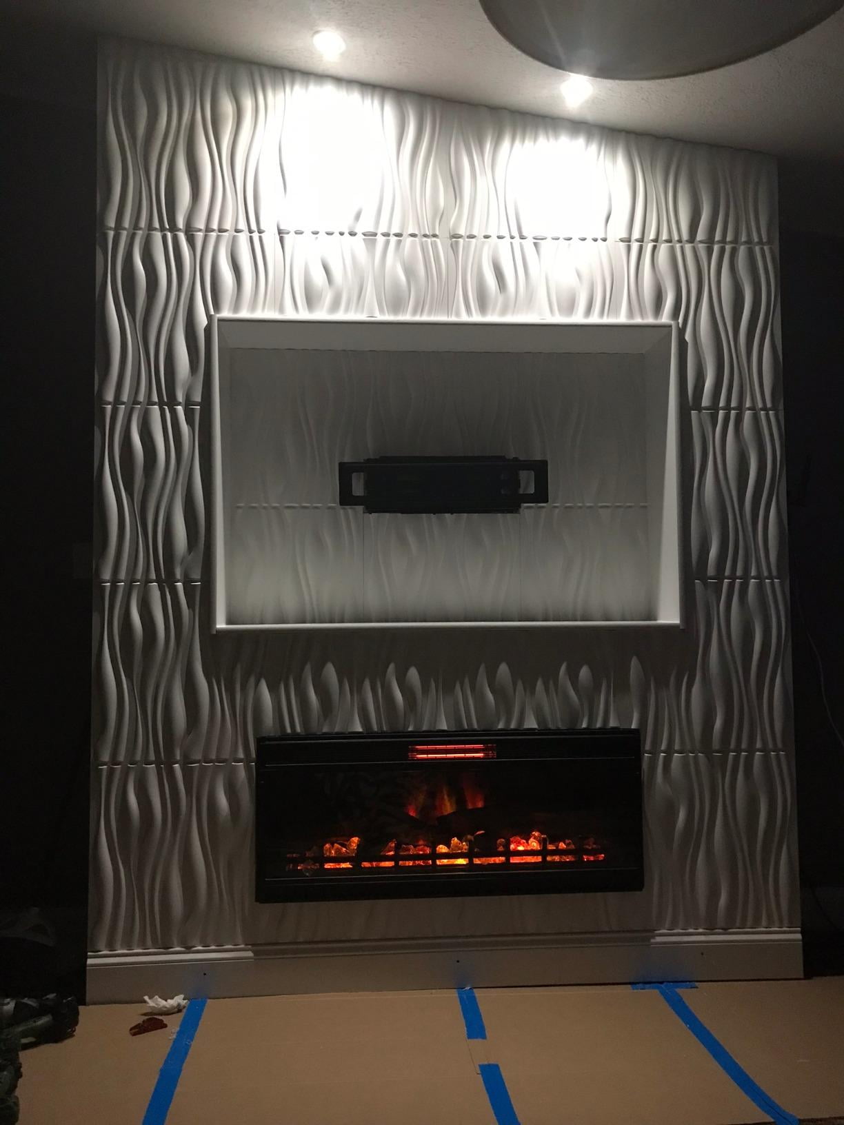 Art3d Wave Design IV 19.7 in. x 19.7 in. PVC 3D Wall Panel (12-Pack) - Image 7