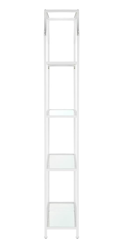 SAFAVIEH Slater Metal Glass Glam 4 Tier Etagere, White - Image 2