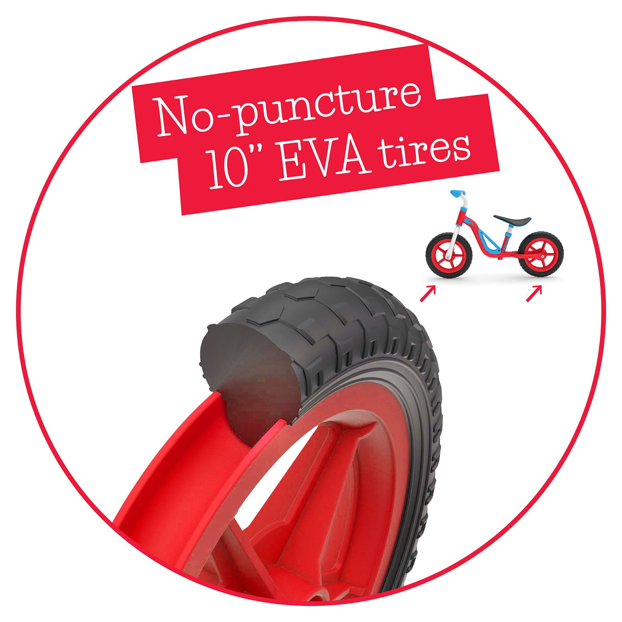 Chillafish Charlie Lightweight Toddler Balance Bike with Carry Handle, Adjustable Seat and Handlebar, Puncture-Proof 10-inch Wheels, for Kids 18-48 Months, Red - Image 7