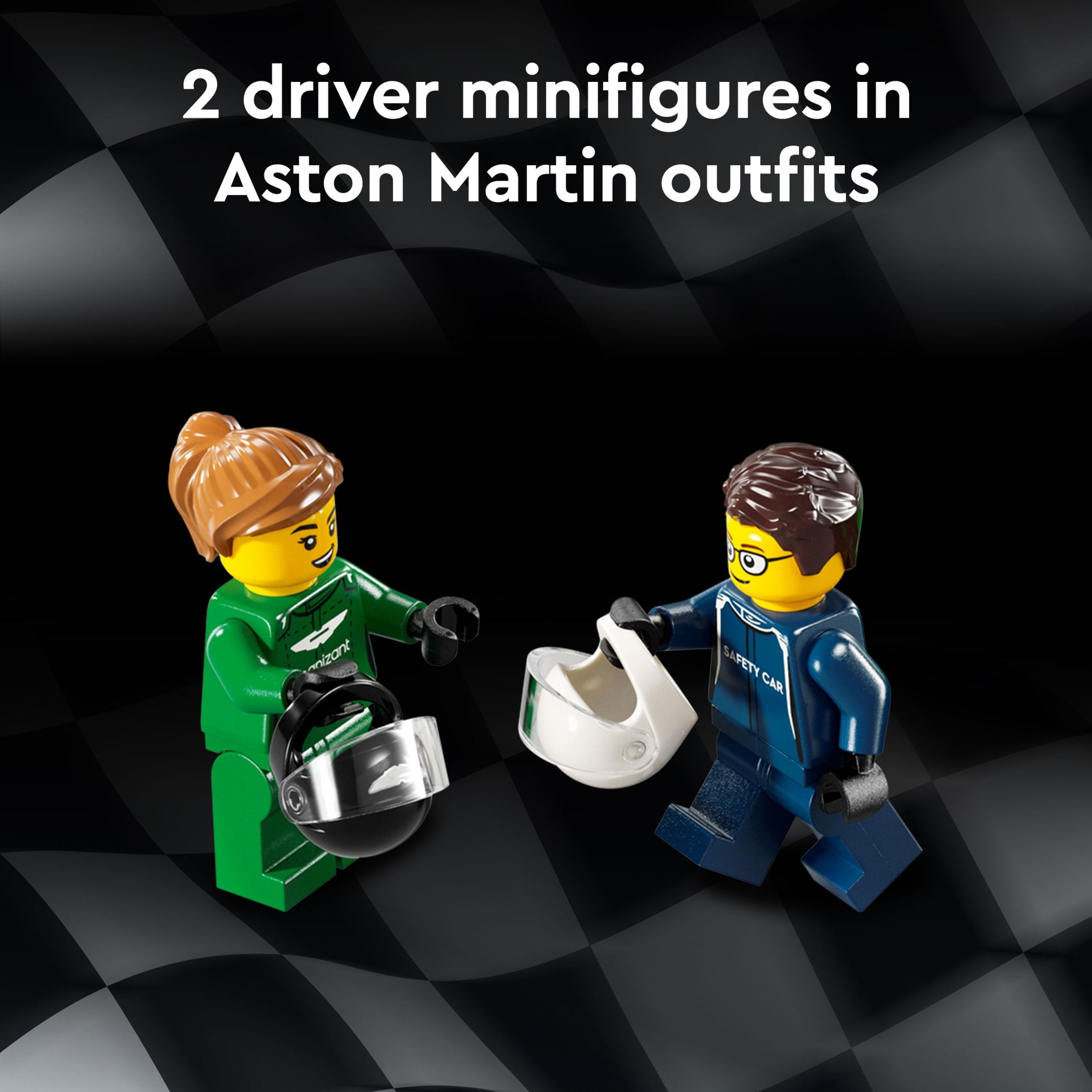 LEGO Speed Champions Aston Martin Safety Car & AMR23 Building Toys - Race Car Toy for Kids, Boys & Girls, Ages 9+ - Gift for Christmas - W/ 2 Minifigures - 76925 - Image 2