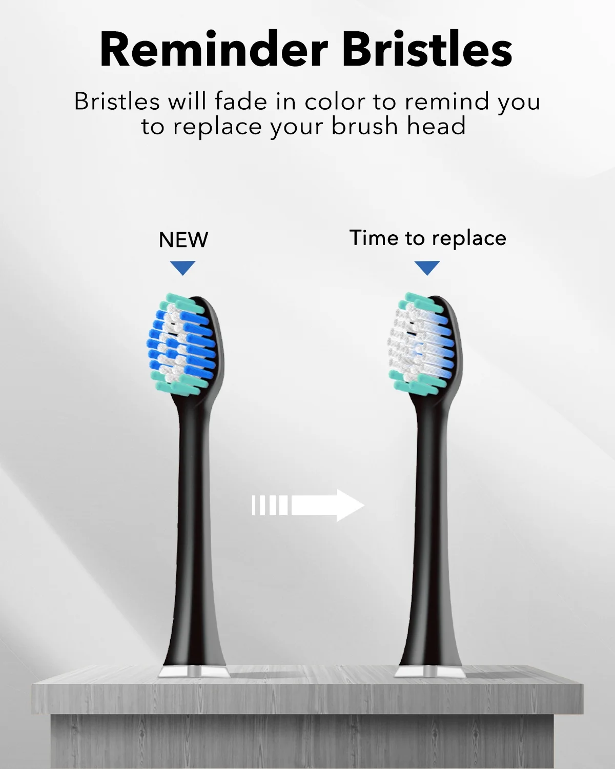 MySmile Rechargeable Sonic Electric Toothbrush for Adults, Enamel Safe Toothbrush, 6 Replace Heads 5 Deep Cleaning Modes, Black - Image 7