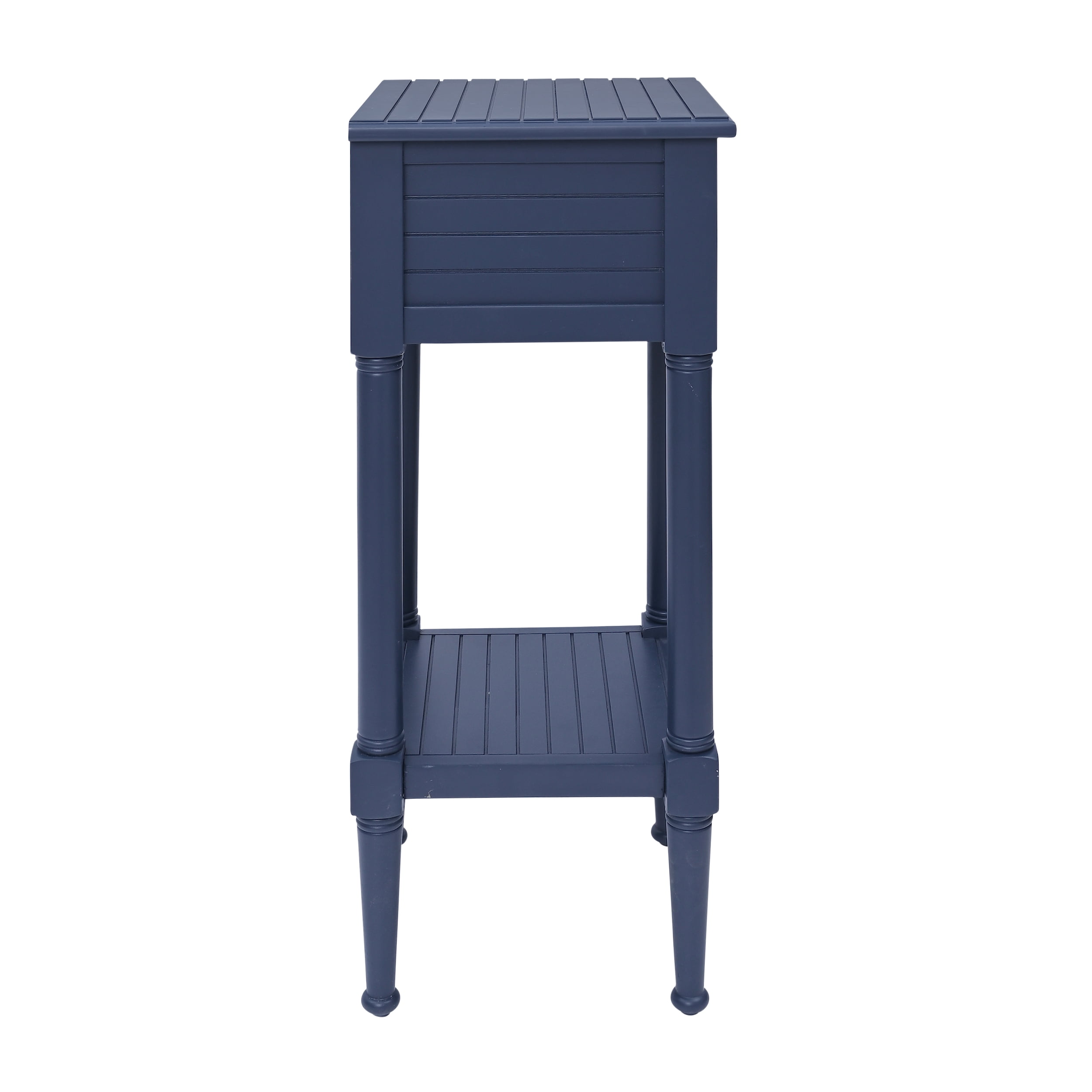 Linon Athalee Single Drawer Indoor Accent Side Table with Shelf, 29.5" Tall, Navy - Image 7