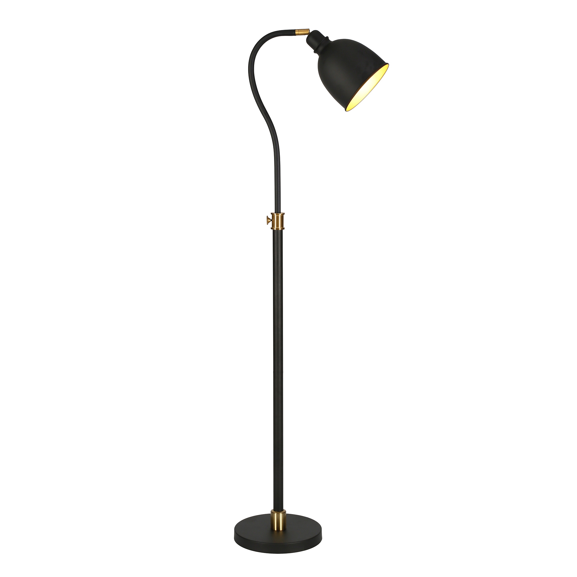 Evelyn&Zoe Vincent Adjustable/Arc Floor Lamp with Metal Shade in Blackened Bronze/Blackened Bronze - Image 11