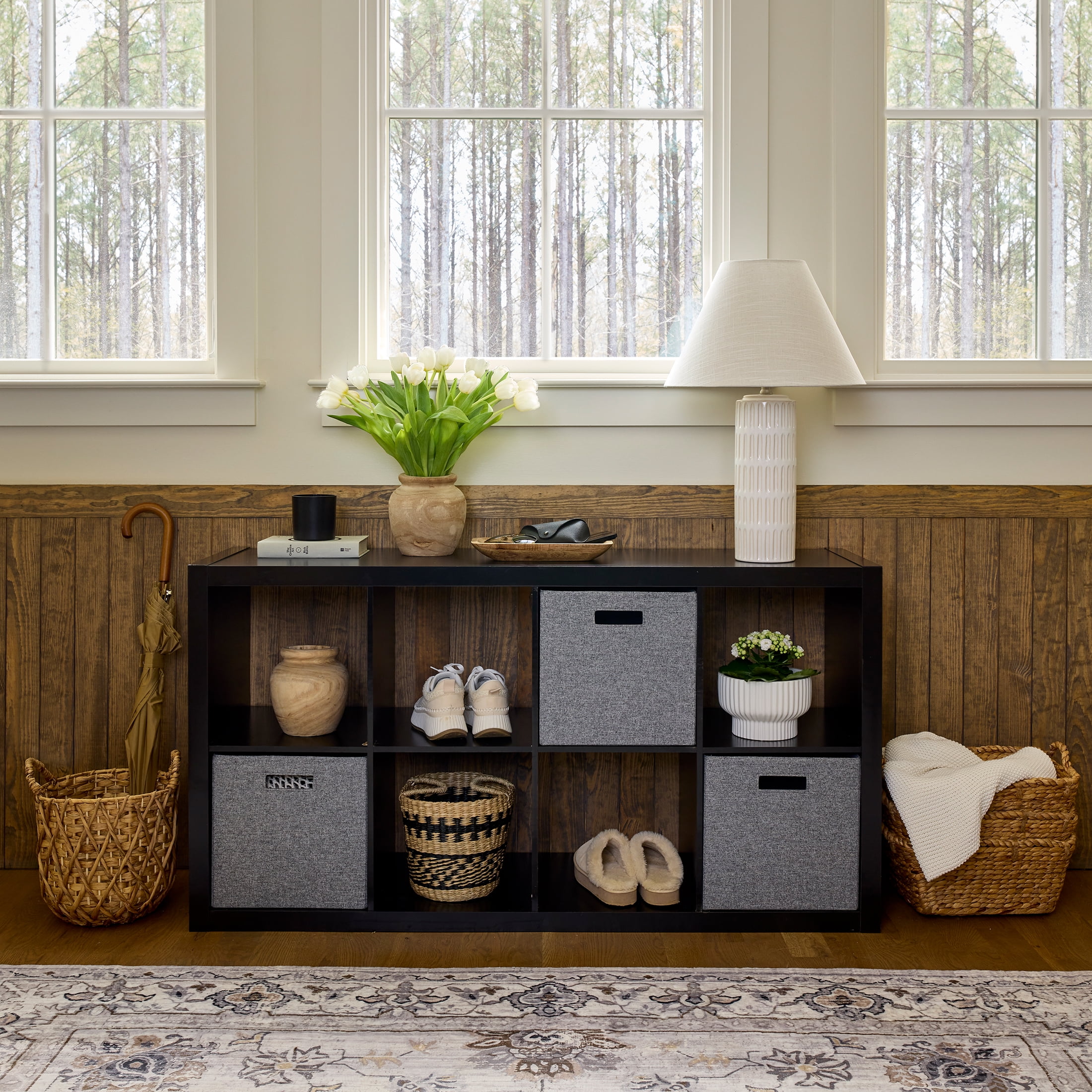 (3 pack) Better Homes & Gardens 8 Cube Storage Organizer, Solid Black - Image 4