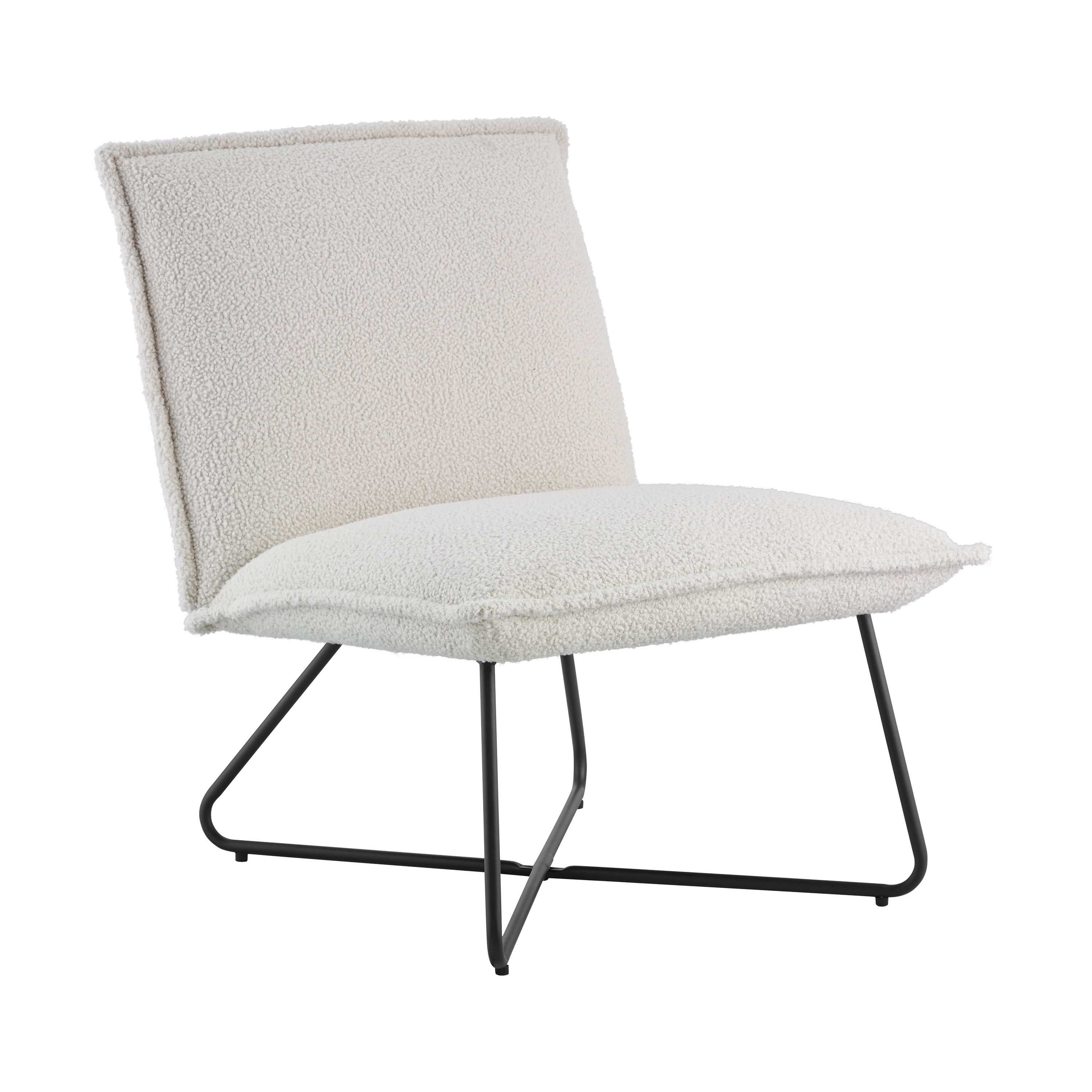 Linon Kinard Contemporary Lounge Chair, Faux Sherpa - Image 6
