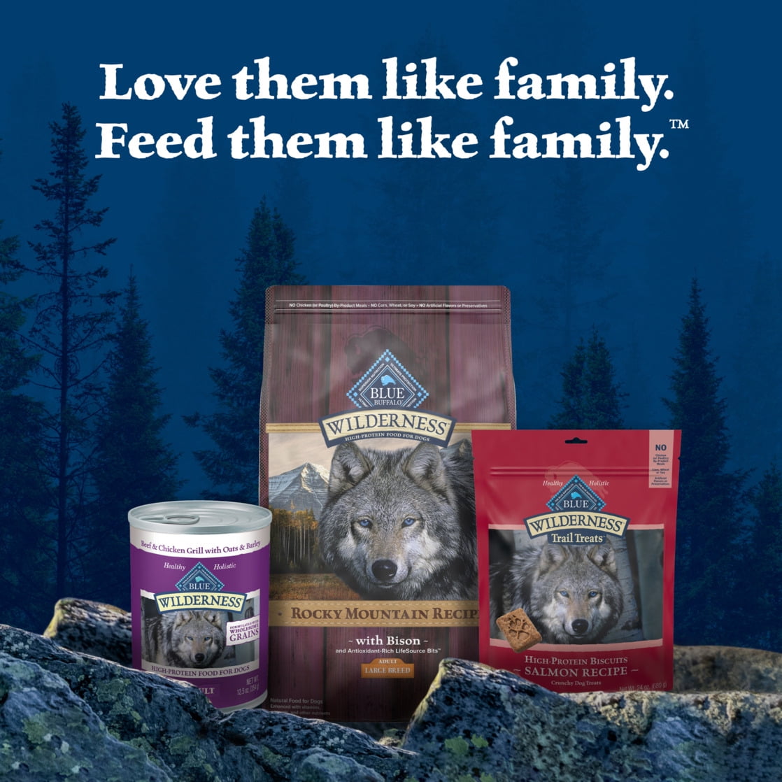 Blue Buffalo Wilderness Natural High-Protein Dry Food for Large Breed Dogs, Bison, 28-lb bag. - Image 4
