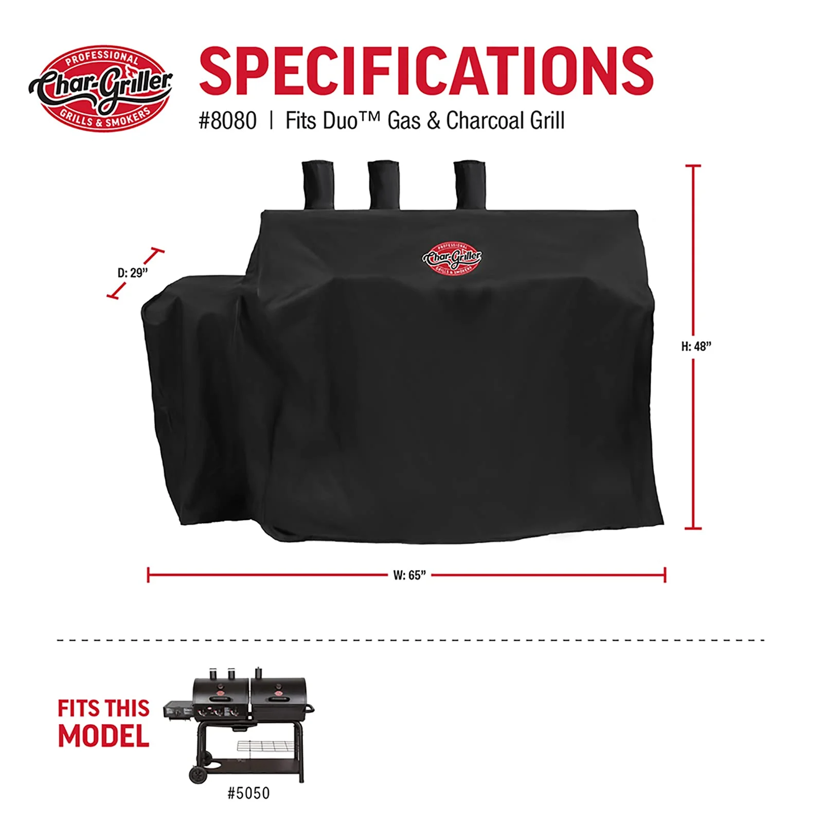 DUO Gas and Charcoal Grill Cover - Image 4
