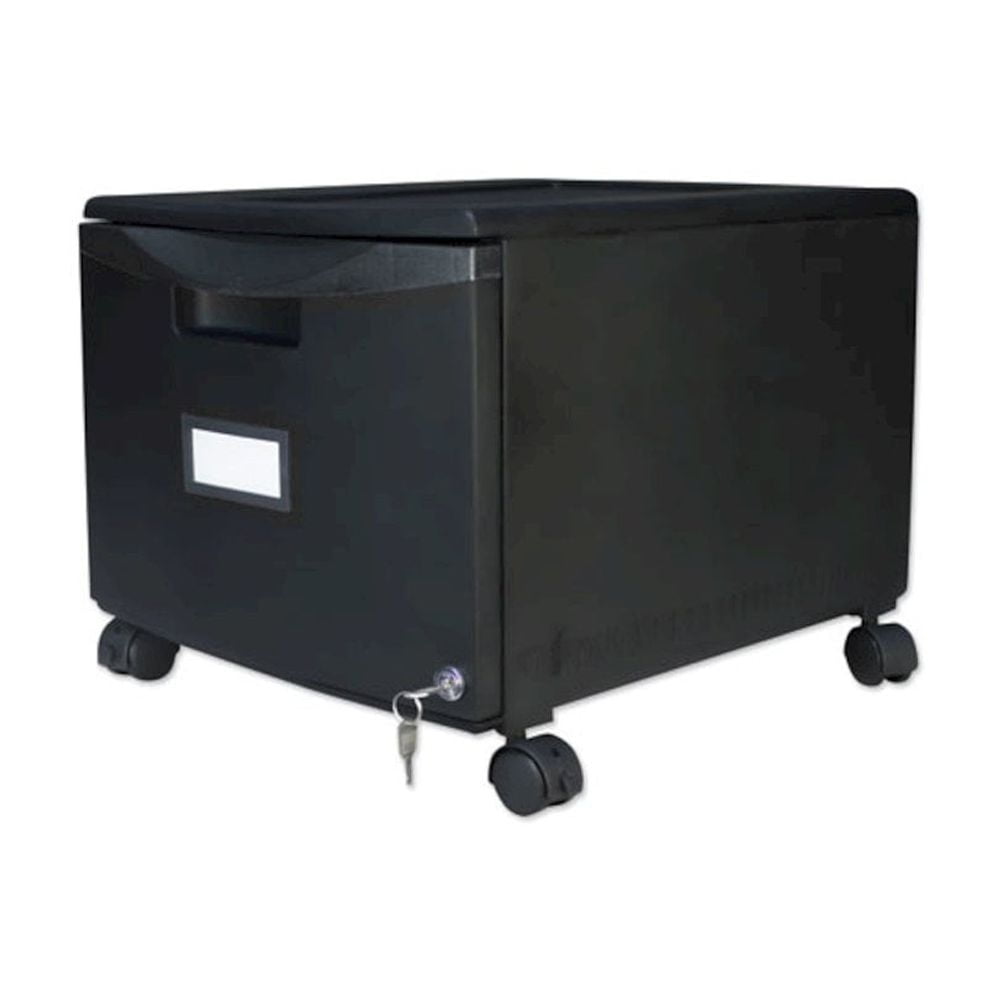 Storex Single-Drawer Mobile Filing Cabinet, 1 Legal/Letter-Size File Drawer, Black, 14.75" x 18.25" x 12.75" - Image 9