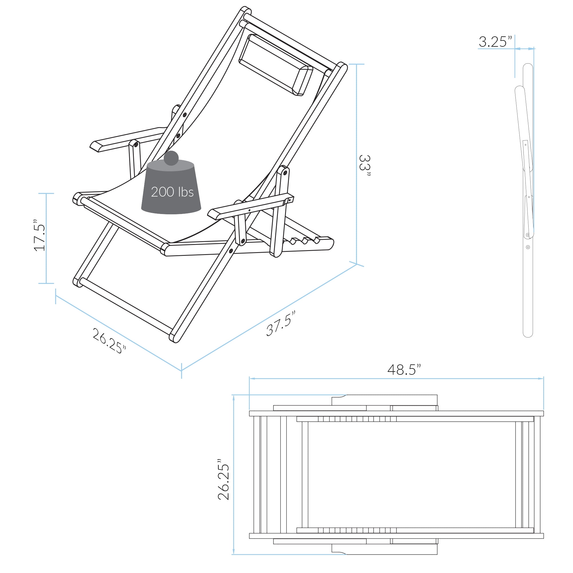 Casual Home Canvas Folding Chair, Red - Image 5