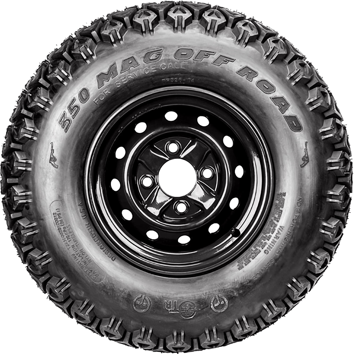 OTR 350 Mag 25X10.00-12 25x10-12 25x10x12 98A3 6 Ply a/t All Terrain Atv/Utv Tire - Image 7