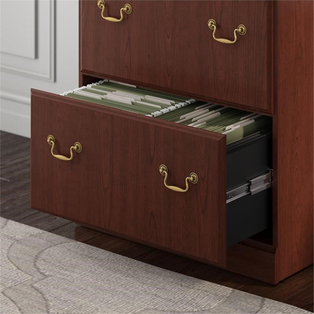 Bush Furniture Saratoga Lateral File Cabinet in Harvest Cherry - Image 7