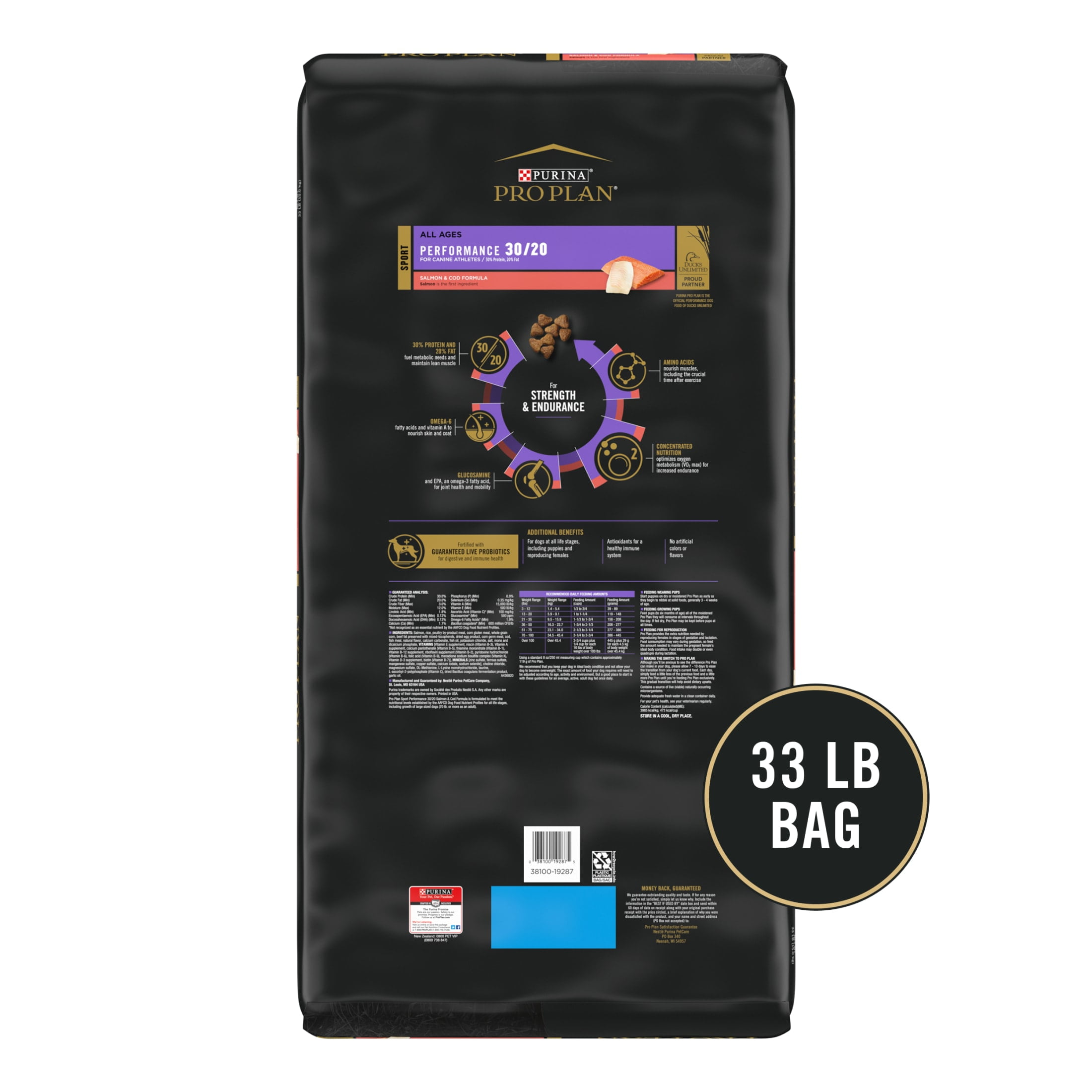 Purina Pro Plan Performance 30/20 Dry Dog Food Salmon Cod, 33 lb Bag - Image 10