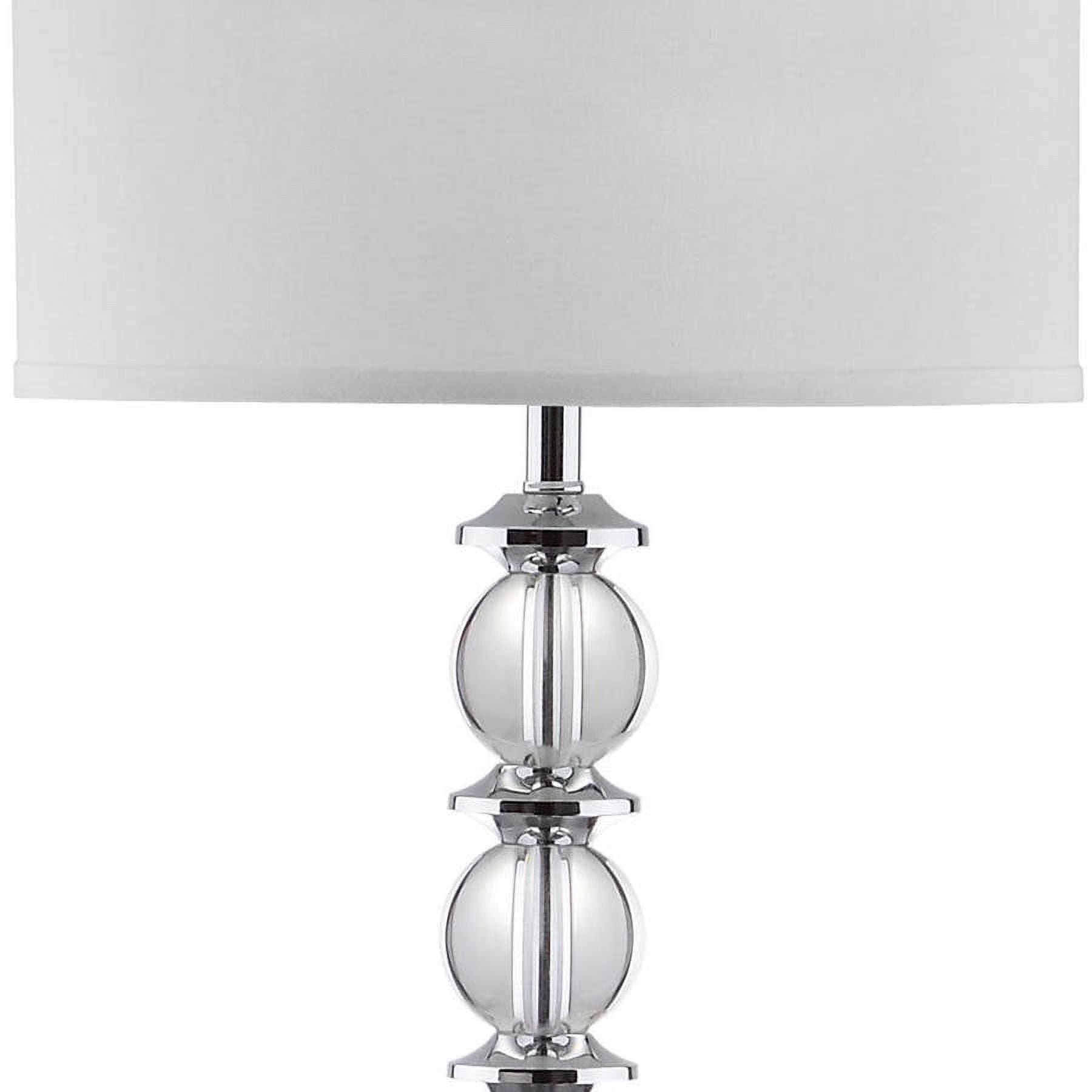 Safavieh Riga 60 in. H Glam Floor Lamp, Clear/Off-White Shade - Image 4