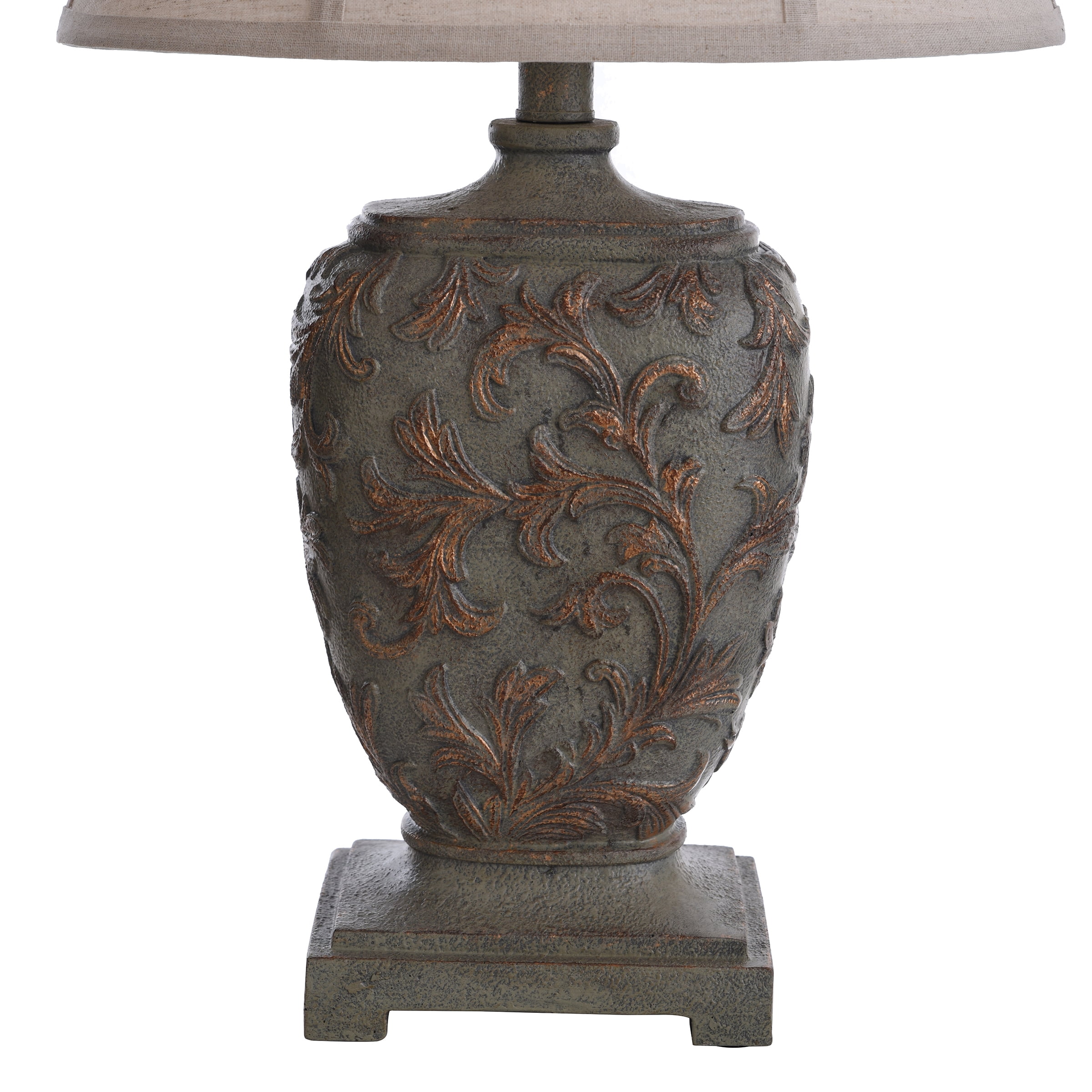 Roman Multi-Dimensional Table Lamp - Natural Finish - Beige Fabric Shade - Image 5