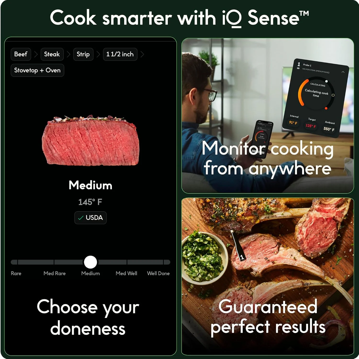 CHEF iQ Sense Smart Wireless Ultra-Thin Meat Thermometer, Unlimited Range, Bluetooth & Wifi, - 1 Probe Set with Smart Hub - Image 6