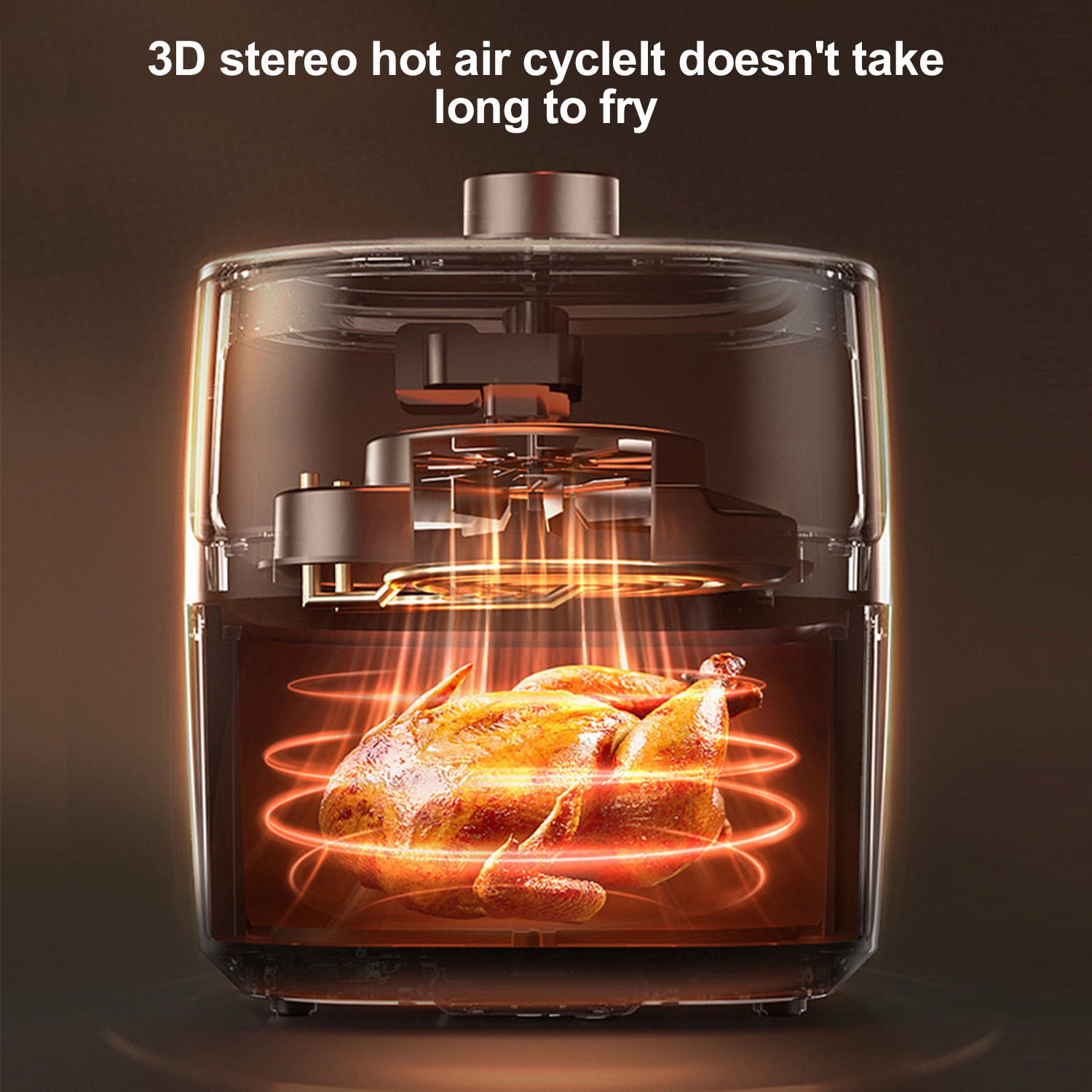 Wobythan Air Fryer 4.2 Quart White Deep Air Fryer With Voice Control, Oil-free Oven For French Fries - Image 11