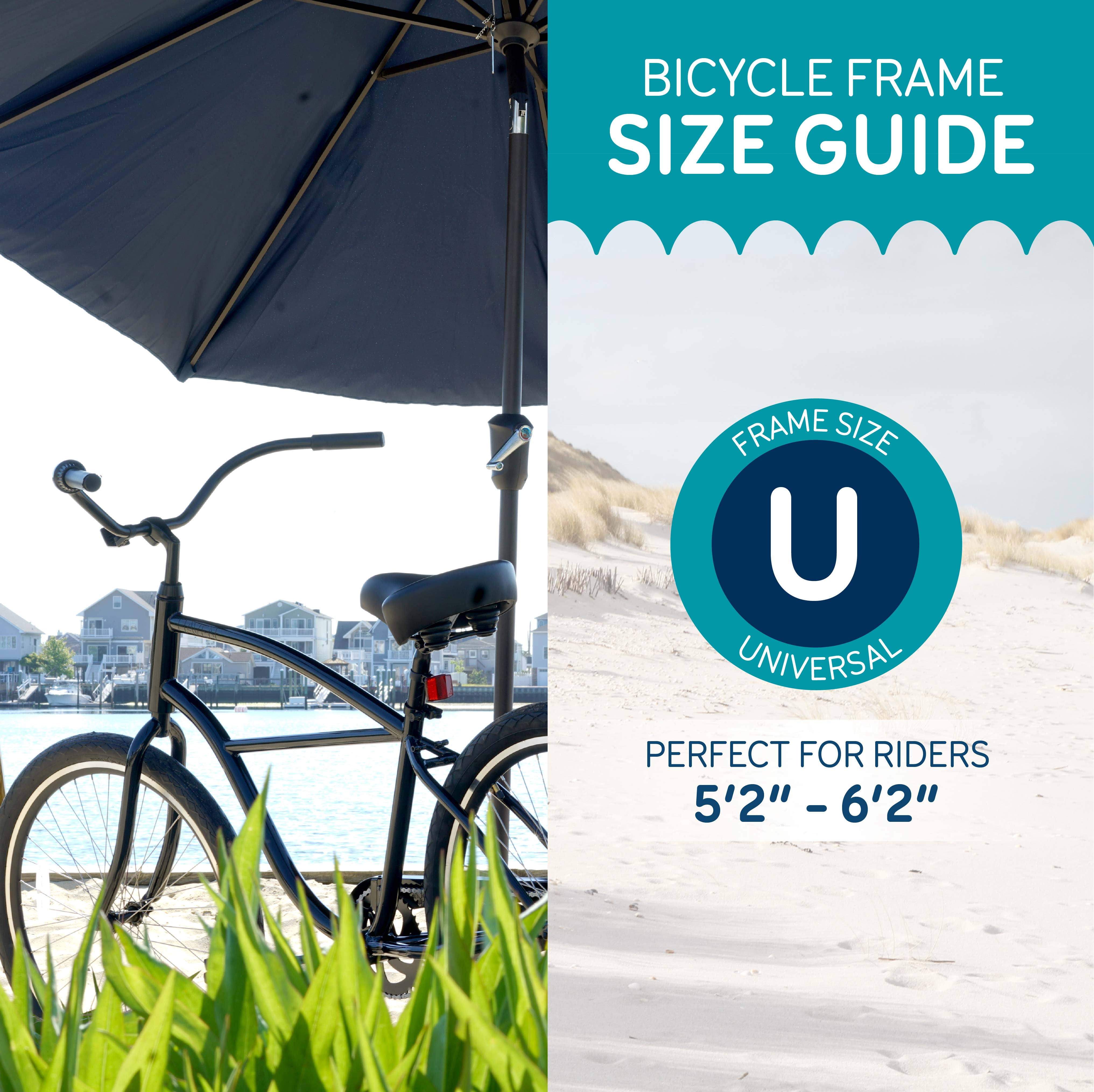 26" Haven Bay 1 Step-Over Beach Cruiser Bicycle, Gloss Total Eclipse - Image 2