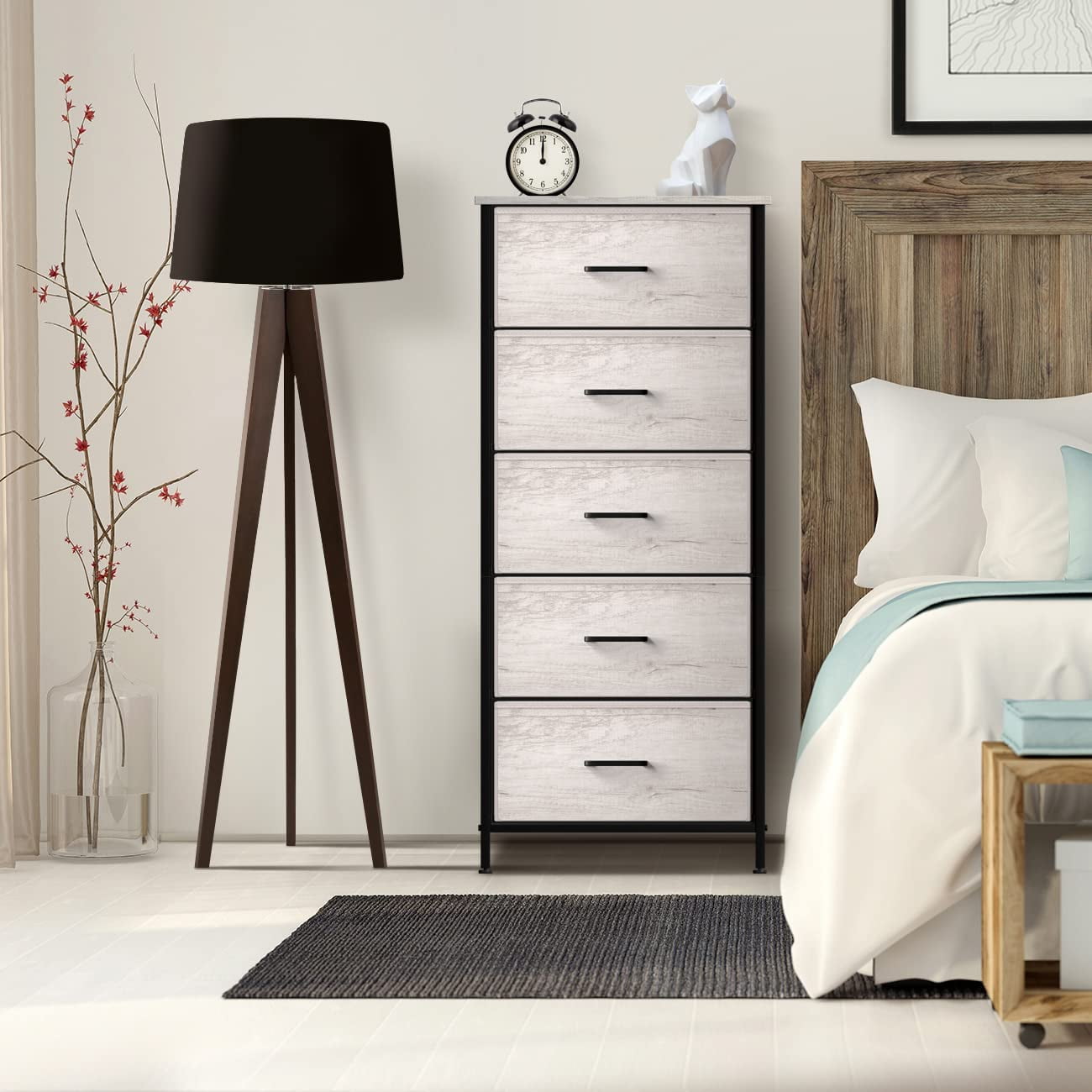 Sorbus Tall Fabric Storage Dresser - Stand Up Tower of Drawers for Bedroom, Dorm, Closet, Living Room, Entryway, & More - Skinny Nightstand Organizer - Image 6