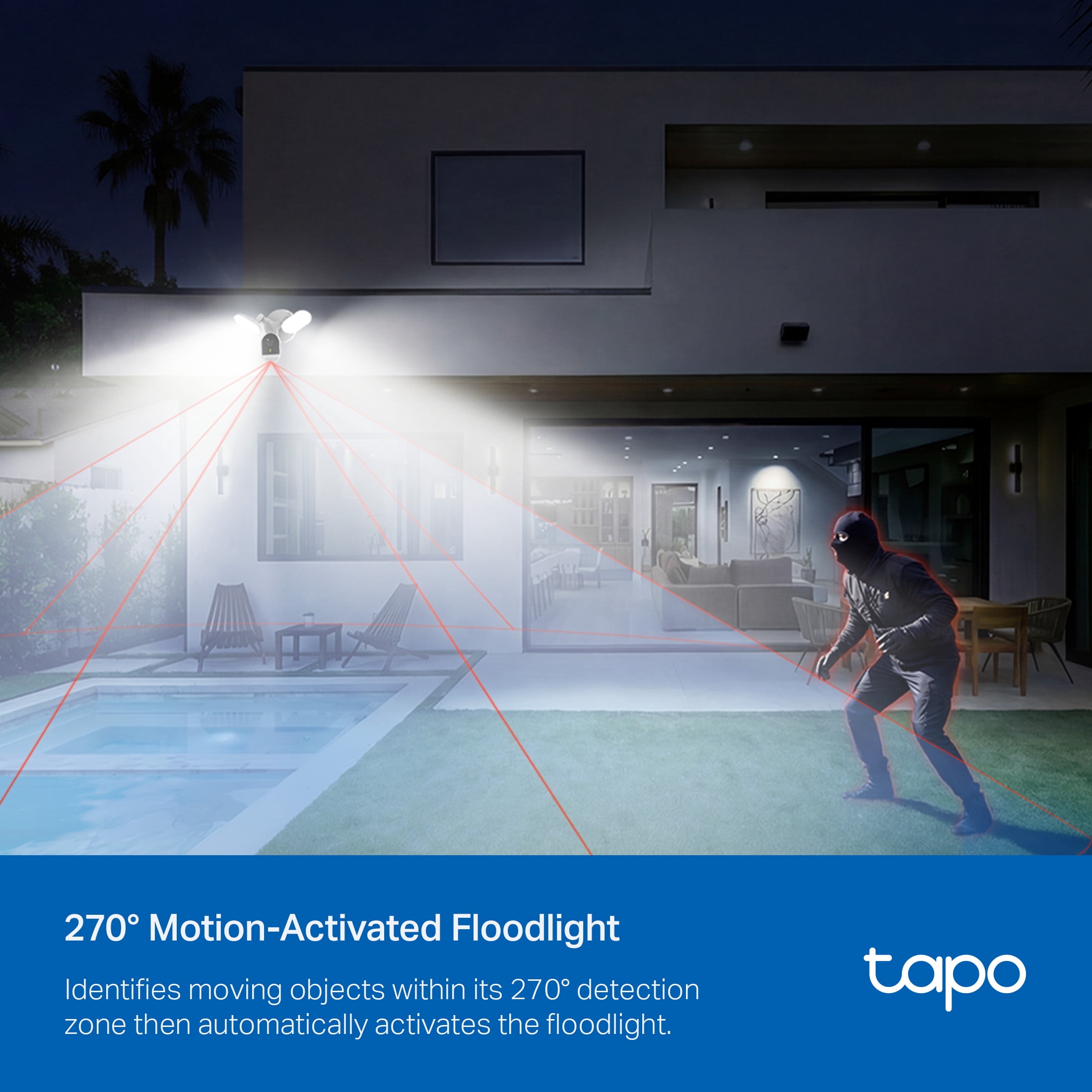 TP-Link Tapo Wired, Ultra-Bright Motion-Activated, Weatherproof Floodlight with 2K Camera, Two-Way Audio, Full-Color Night Vision, Smart AI Detection. Easy App Setup. No-Subscription Required - TC53 - Image 14