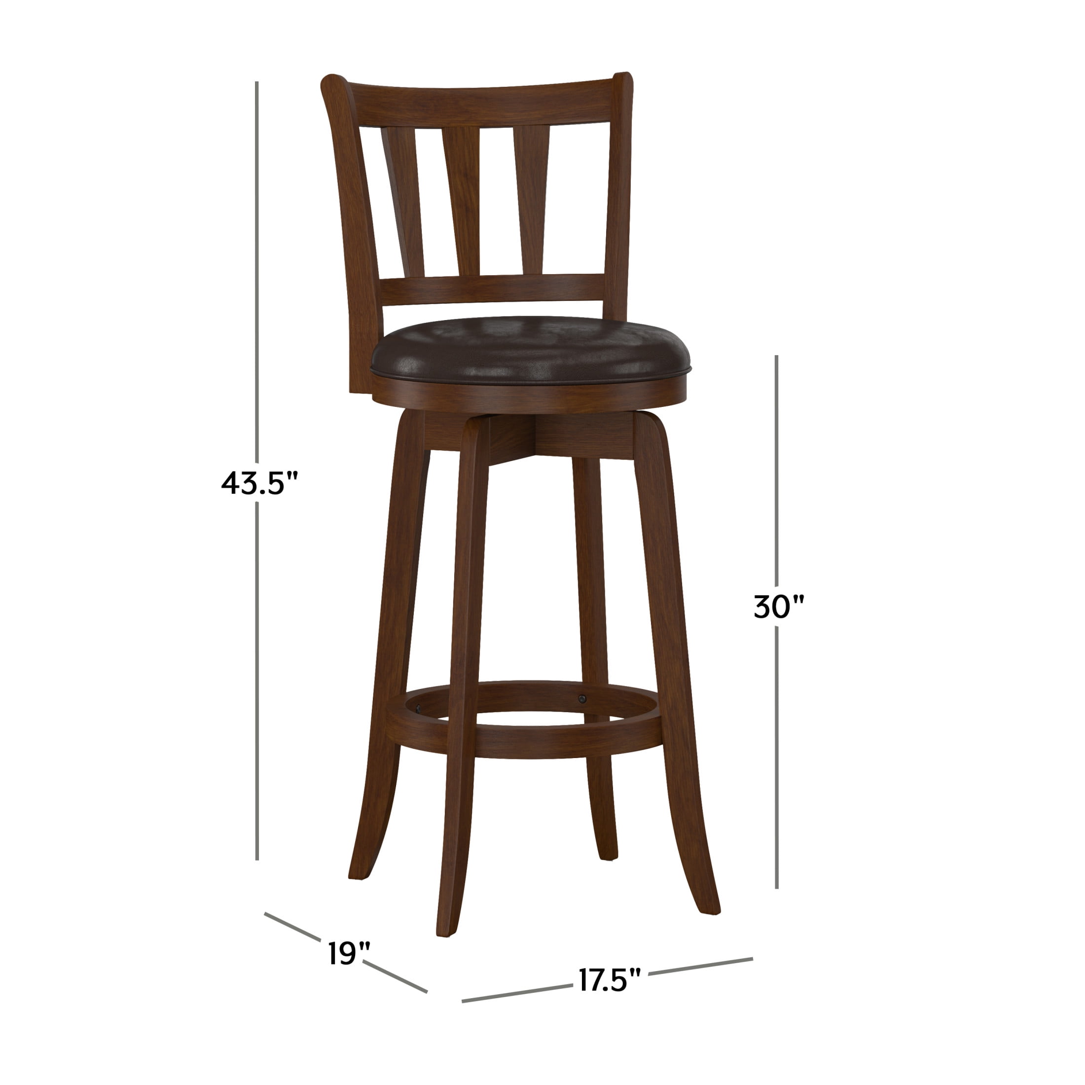 Hillsdale Furniture Presque Isle Wood Bar Height Swivel Stool, Cherry - Image 13