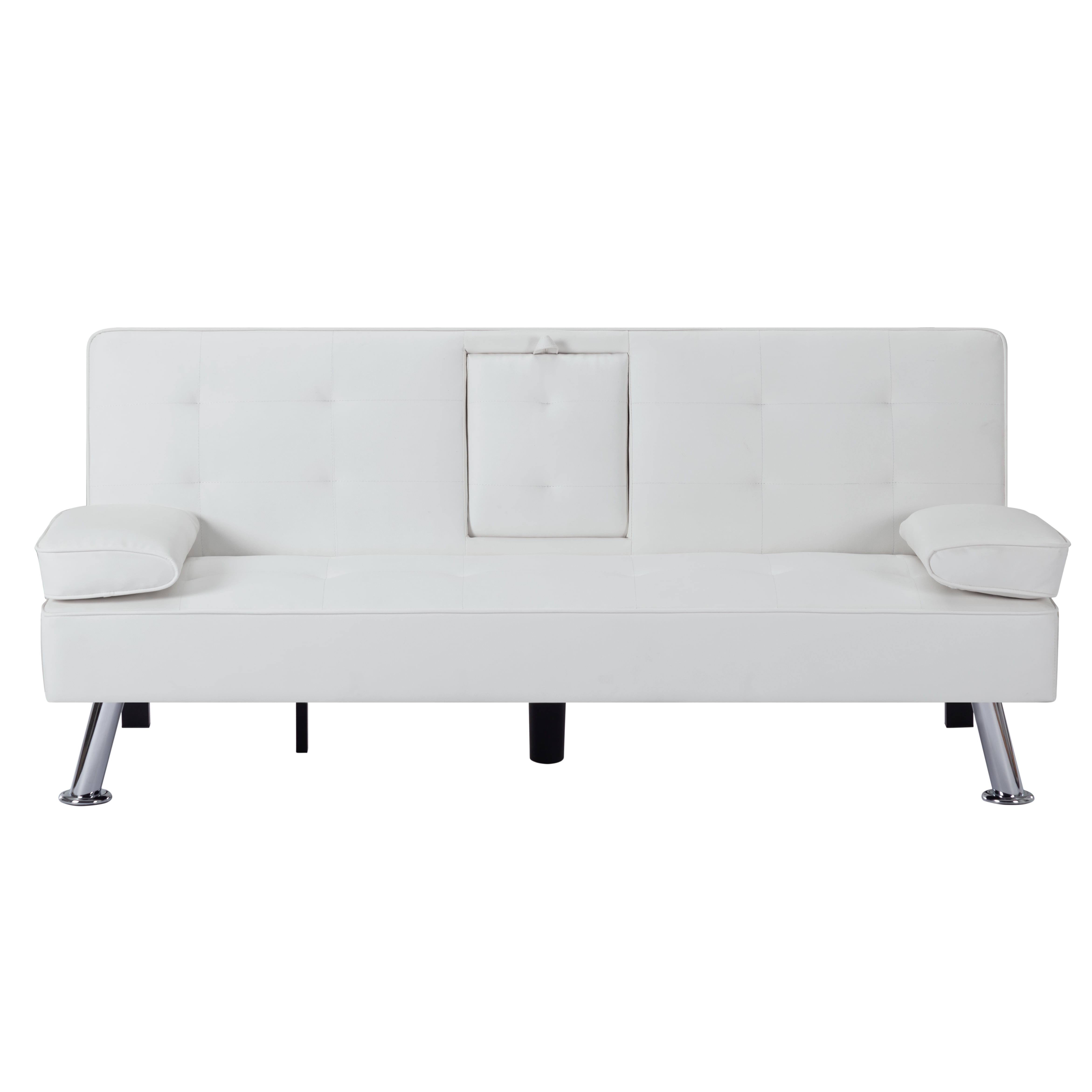 Gewnee Modern Futon Sleeper Sofa Bed Convertible Folding Recliner Couch Furniture with 2 Cup Holders for Livin g Room - Image 4